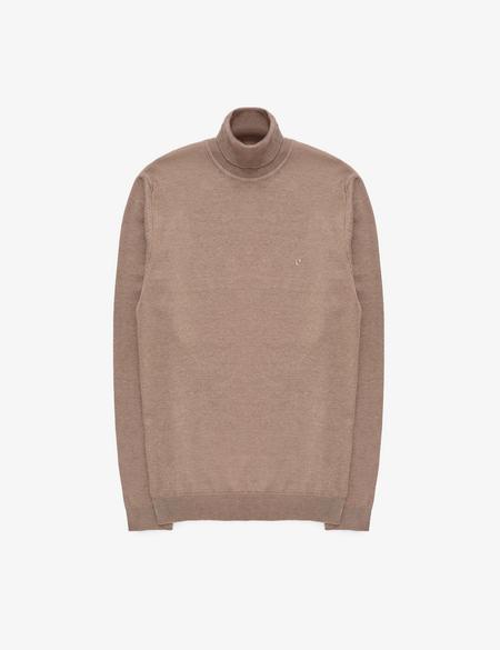 Vizon Melanj Slim Fit Balıkçı Yaka Basic Triko Kazak - 50314202125