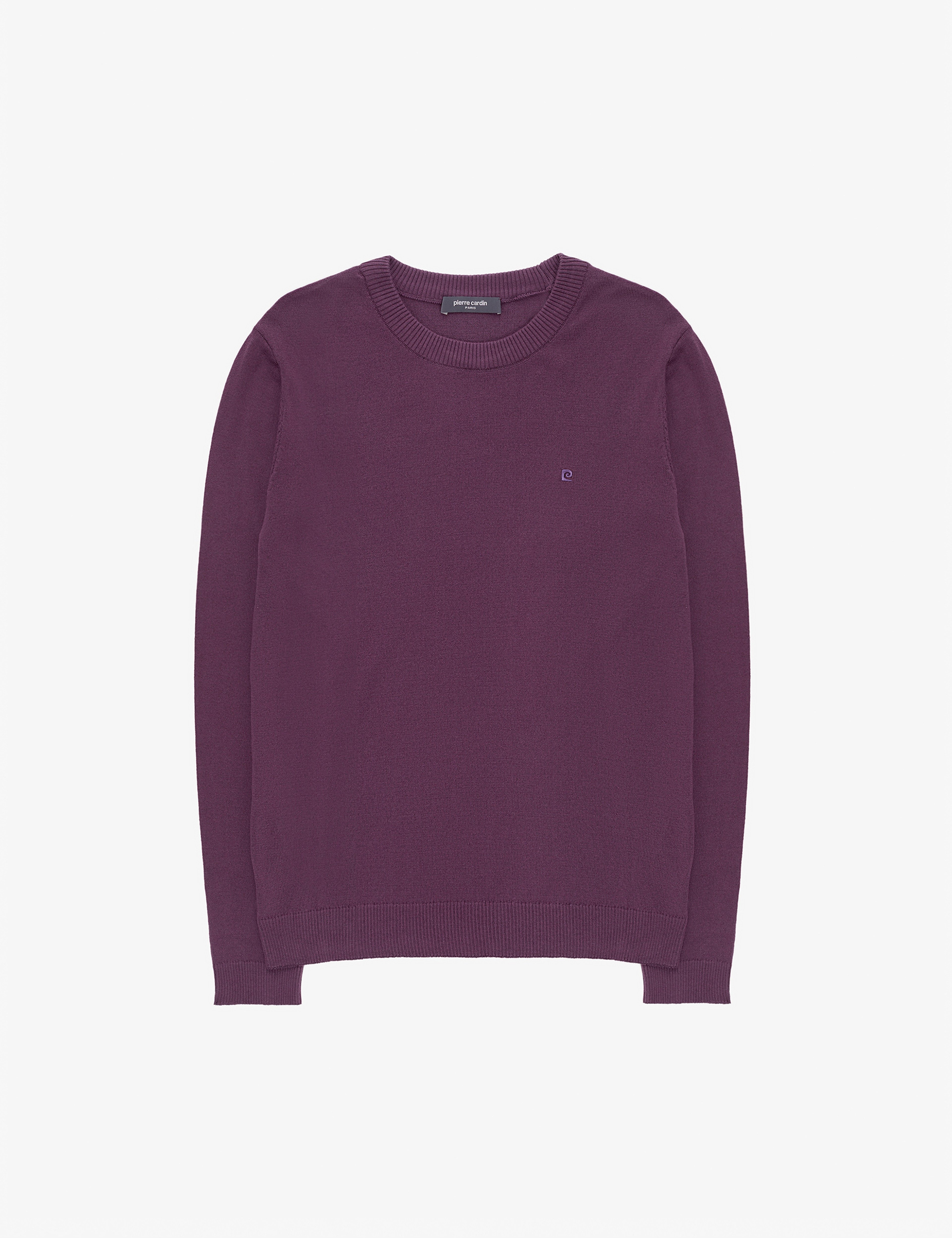 Mor Slim Fit Bisiklet Yaka Basic Triko Kazak - Image 7