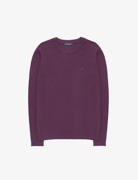 Mor Slim Fit Bisiklet Yaka Basic Triko Kazak - 50314192125