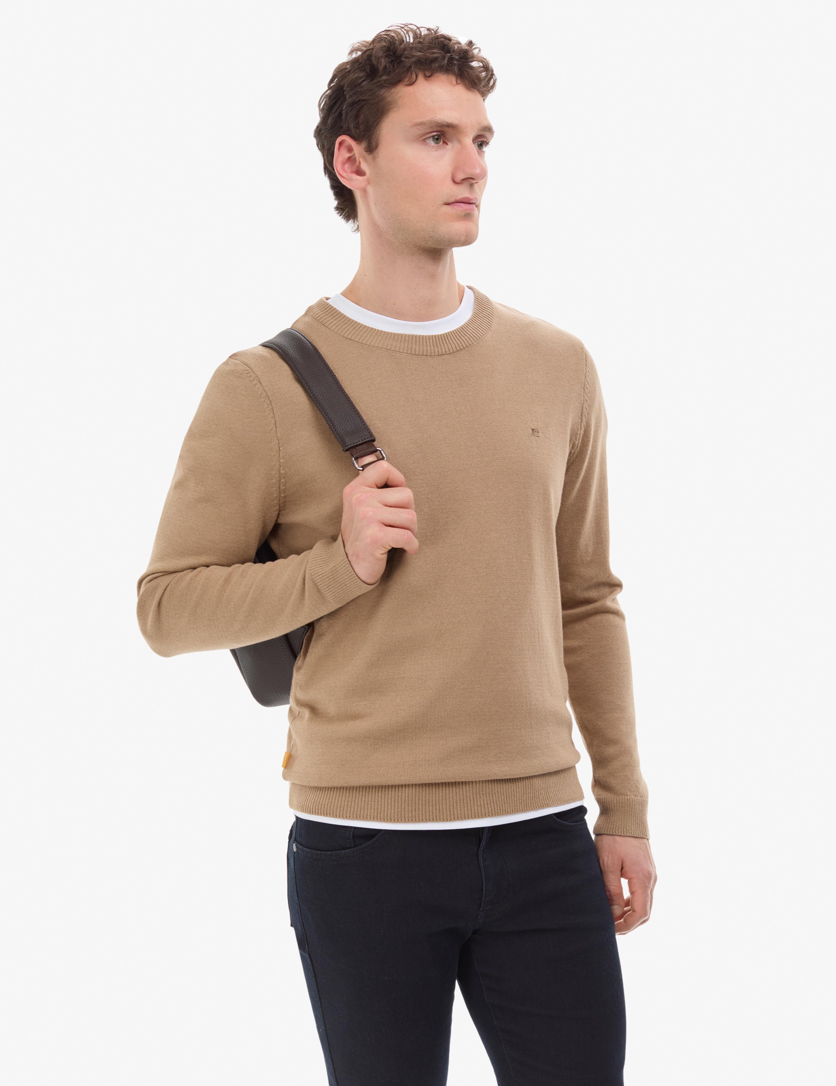 Camel Slim Fit Bisiklet Yaka Basic Triko Kazak