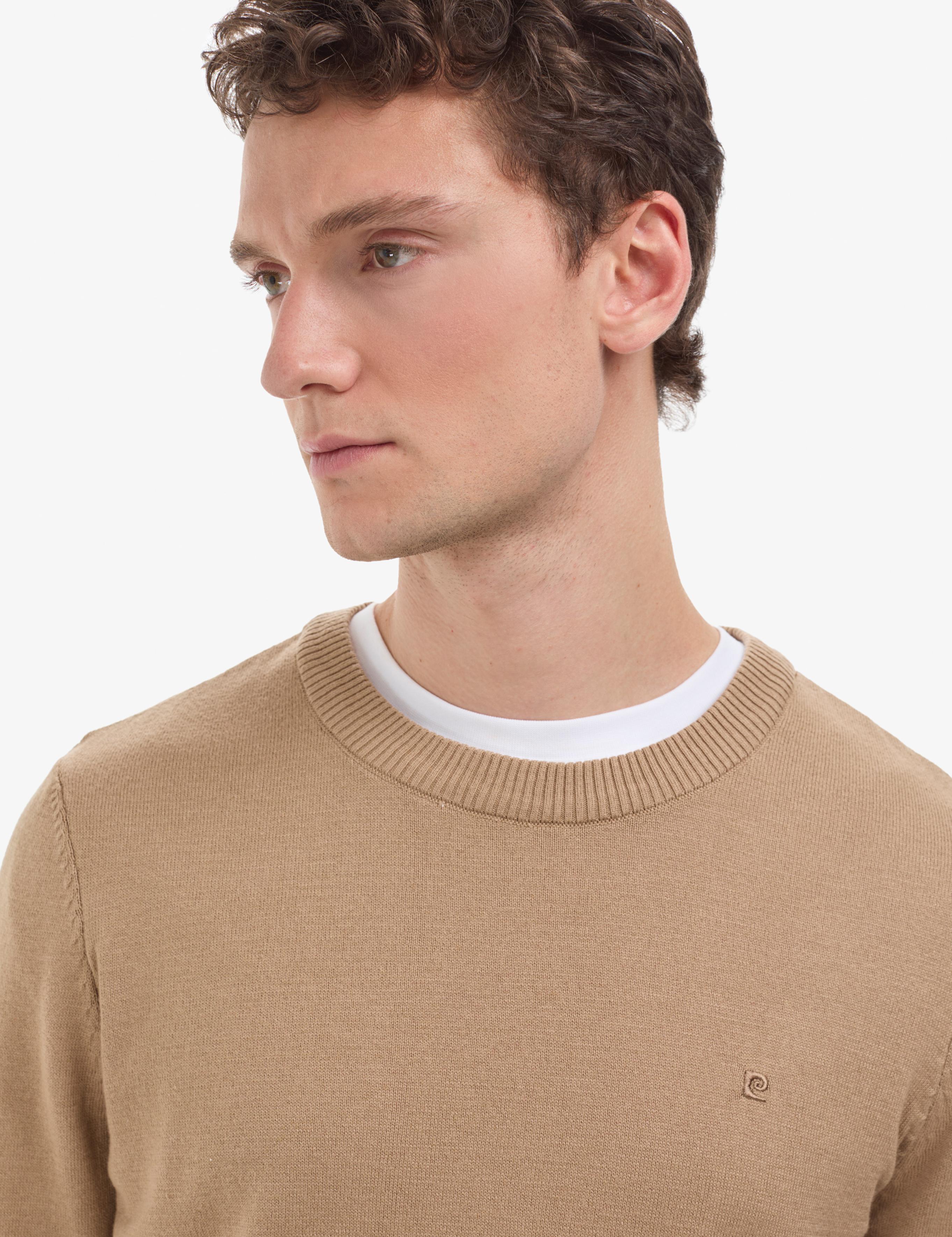 Camel Slim Fit Bisiklet Yaka Basic Triko Kazak