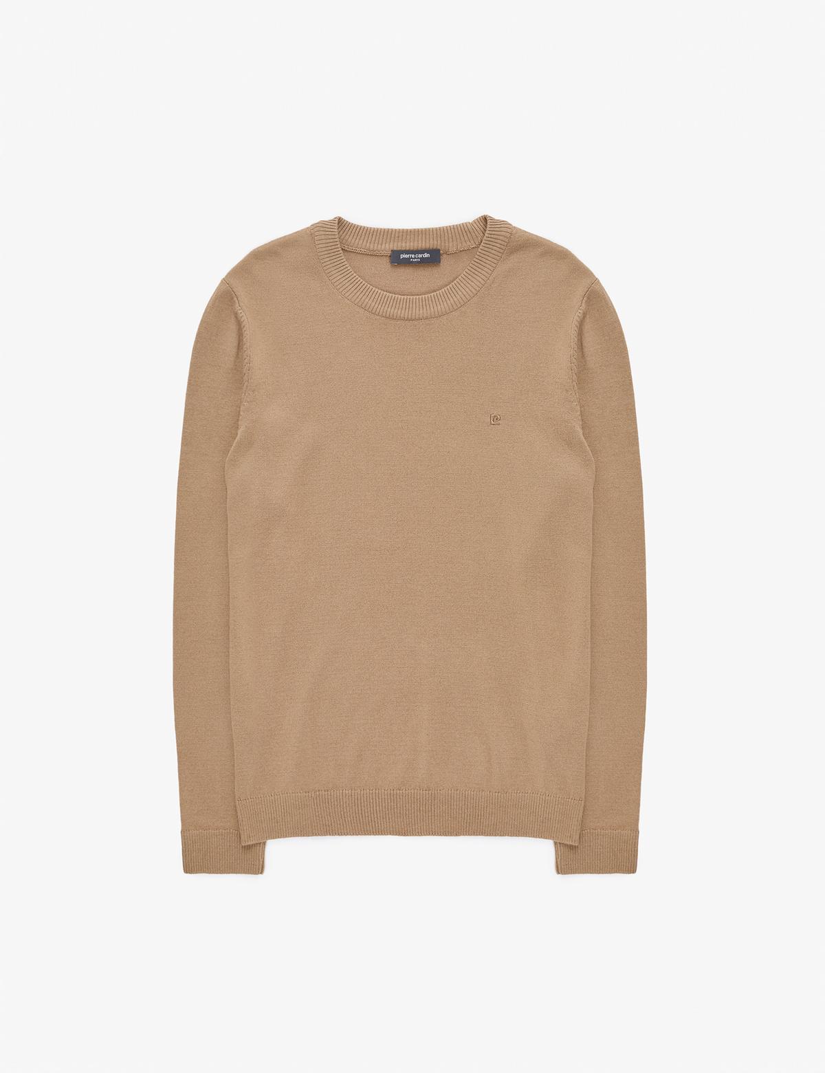 Camel Slim Fit Bisiklet Yaka Basic Triko Kazak - 50314192195