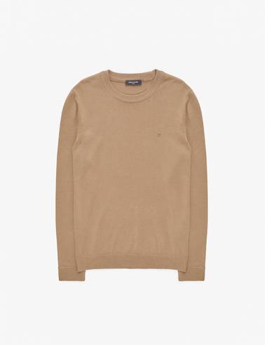 Camel Slim Fit Bisiklet Yaka Basic Triko Kazak