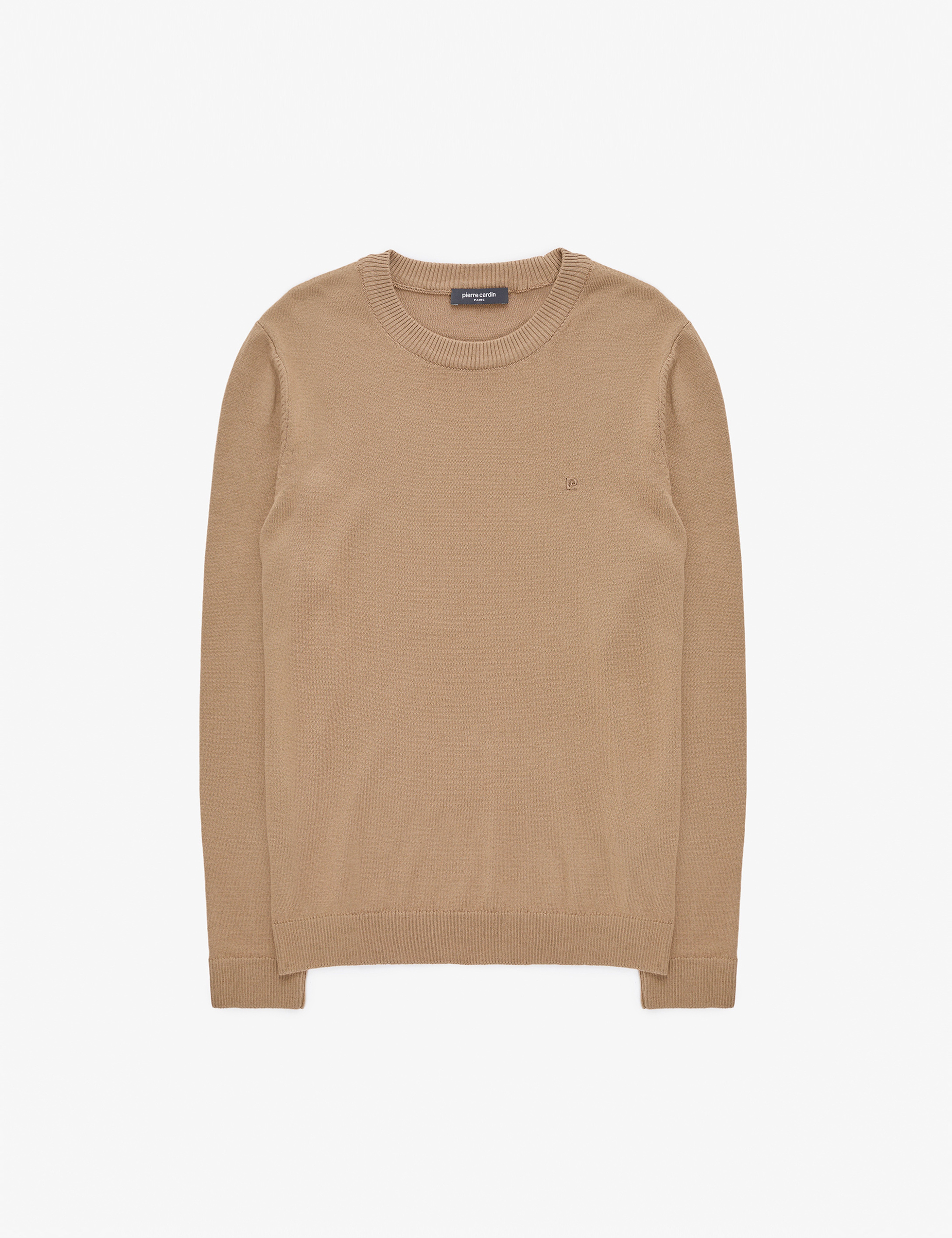 Camel Slim Fit Bisiklet Yaka Basic Triko Kazak - Image 7
