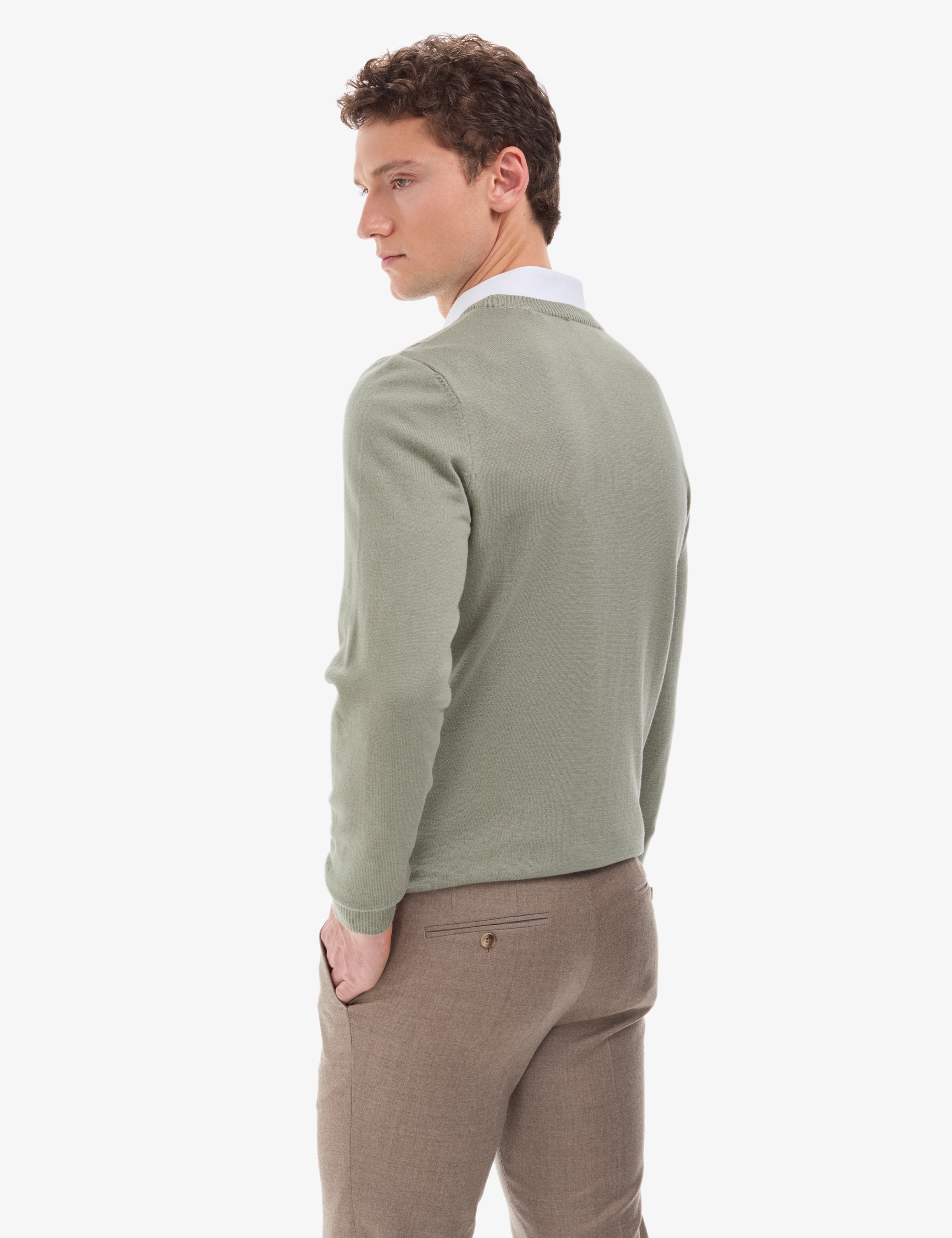 Ada Çayı Slim Fit Bisiklet Yaka Basic Triko Kazak - Image 6