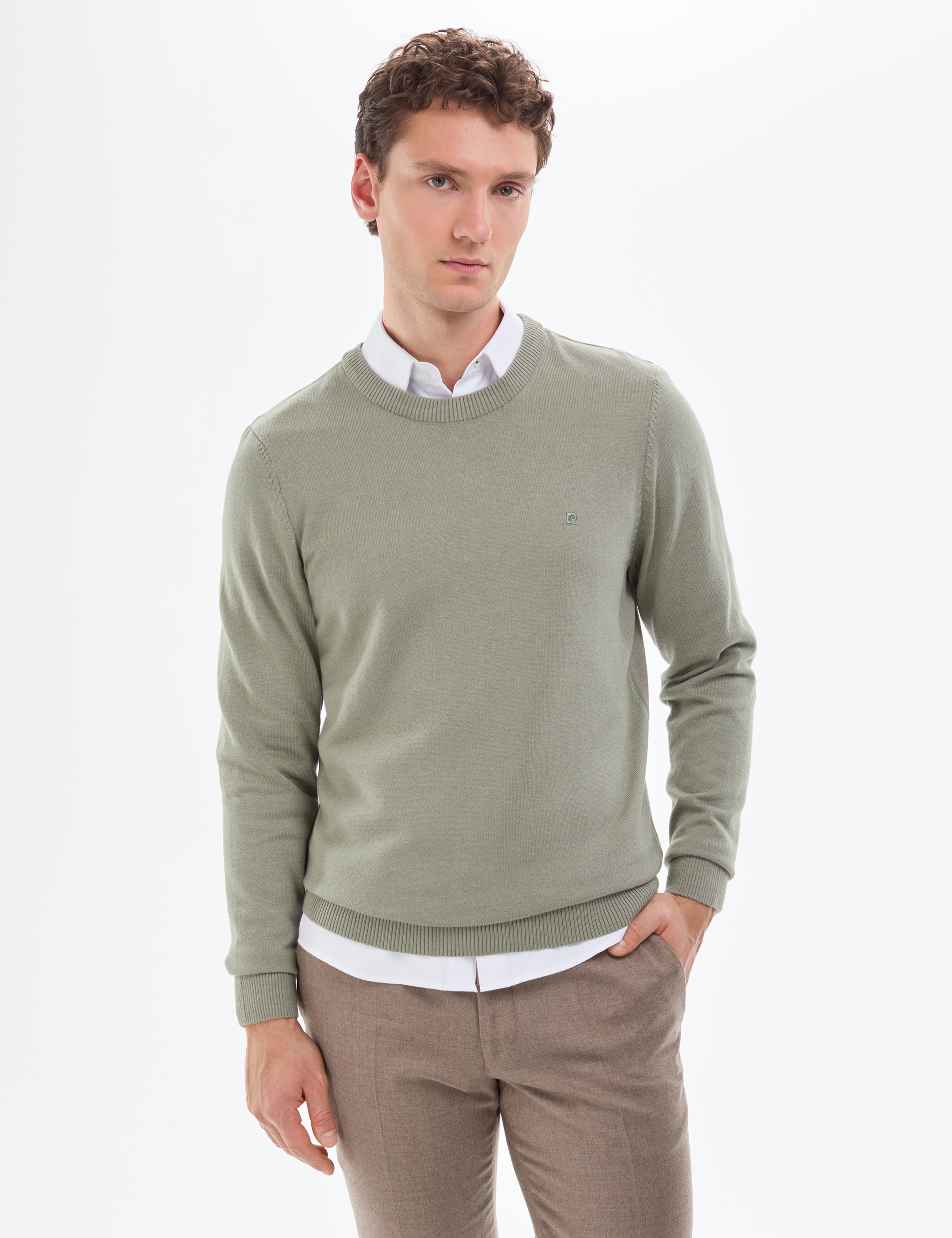 Ada Çayı Slim Fit Bisiklet Yaka Basic Triko Kazak - Image 2