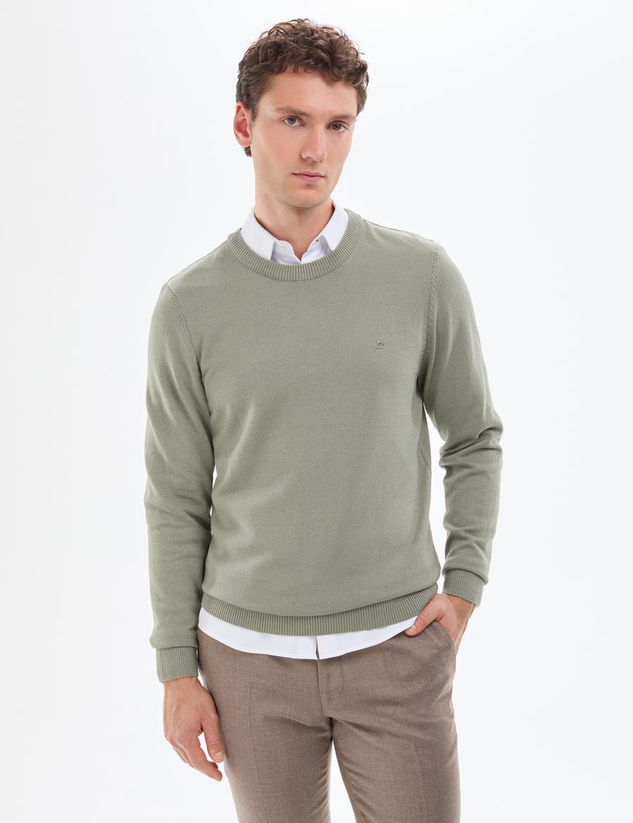 Ada Çayı Slim Fit Bisiklet Yaka Basic Triko Kazak