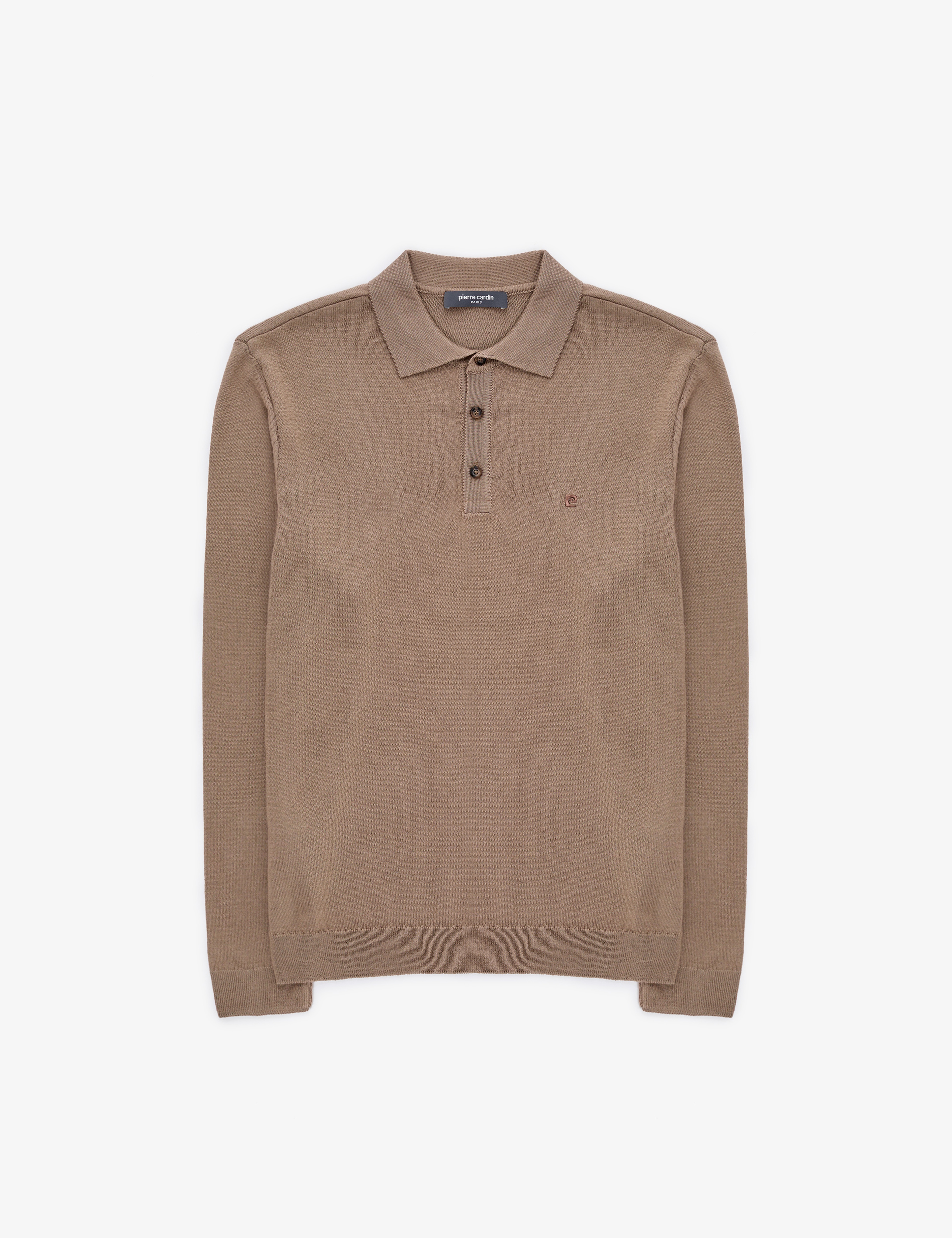 Vizon Melanj Slim Fit Polo Yaka Basic Triko Kazak - Image 7