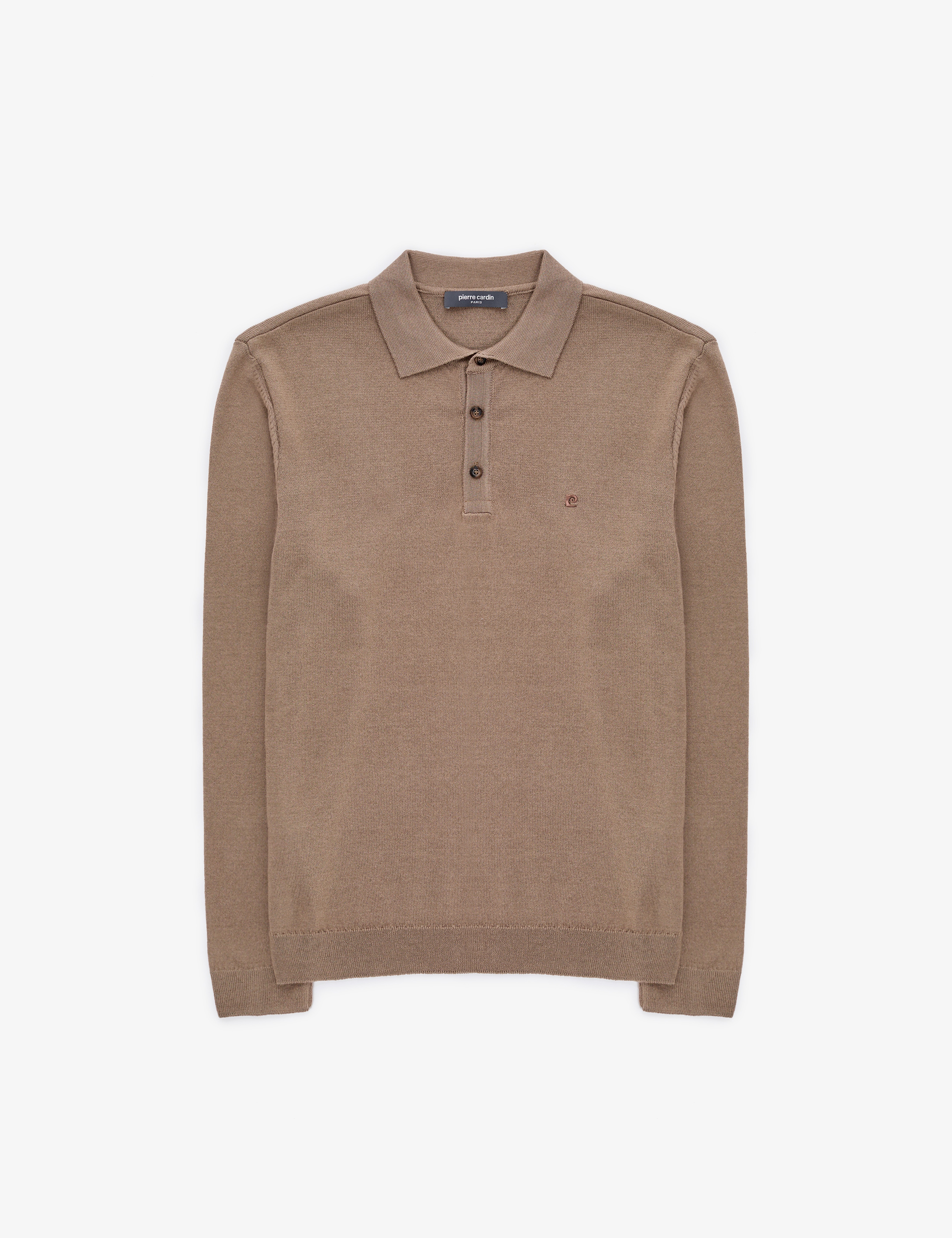 Vizon Melanj Slim Fit Polo Yaka Basic Triko Kazak