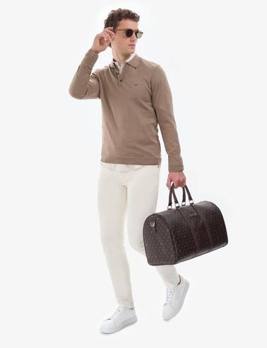 Vizon Melanj Slim Fit Polo Yaka Basic Triko Kazak