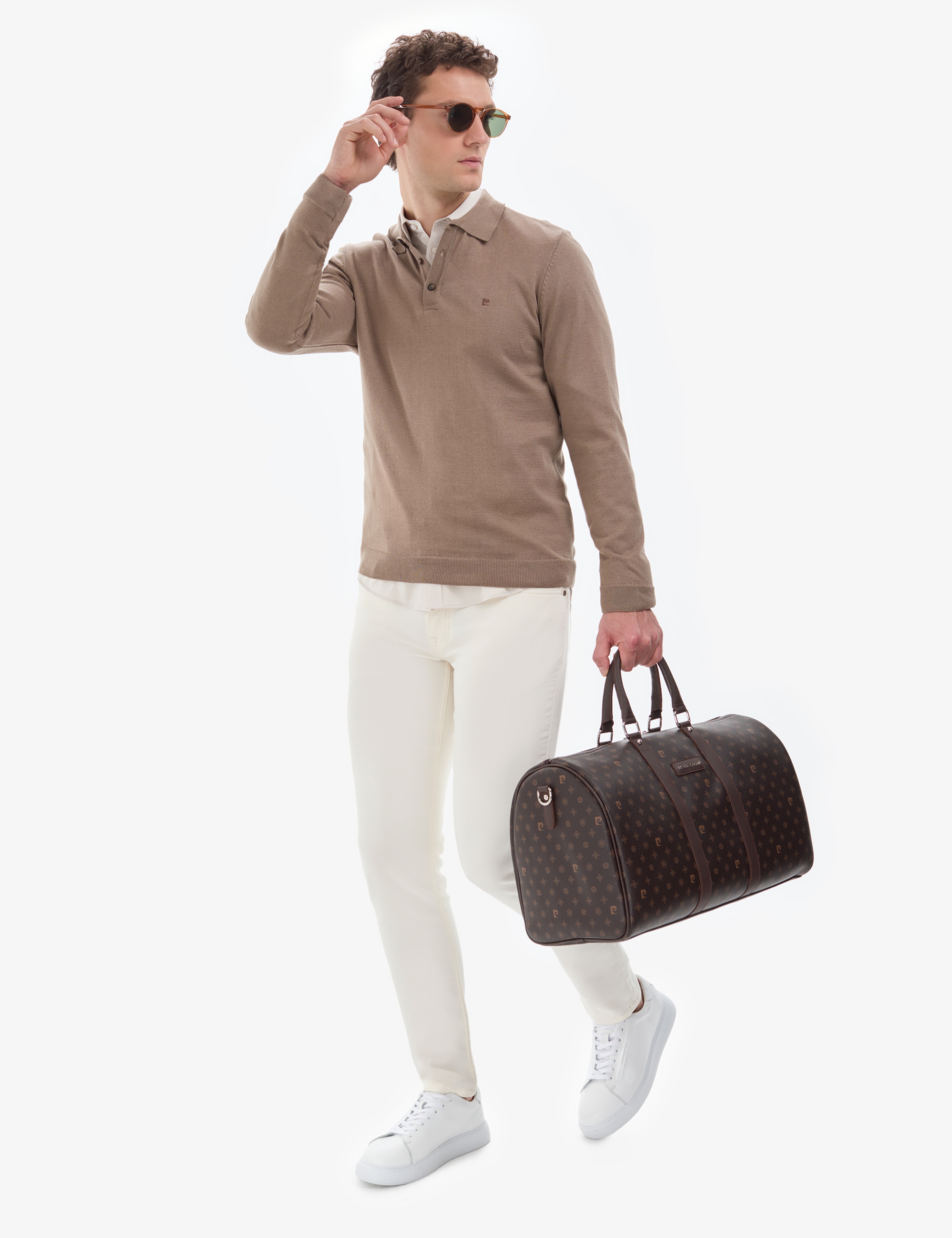 Vizon Melanj Slim Fit Polo Yaka Basic Triko Kazak