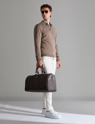 Vizon Melanj Slim Fit Polo Yaka Basic Triko Kazak