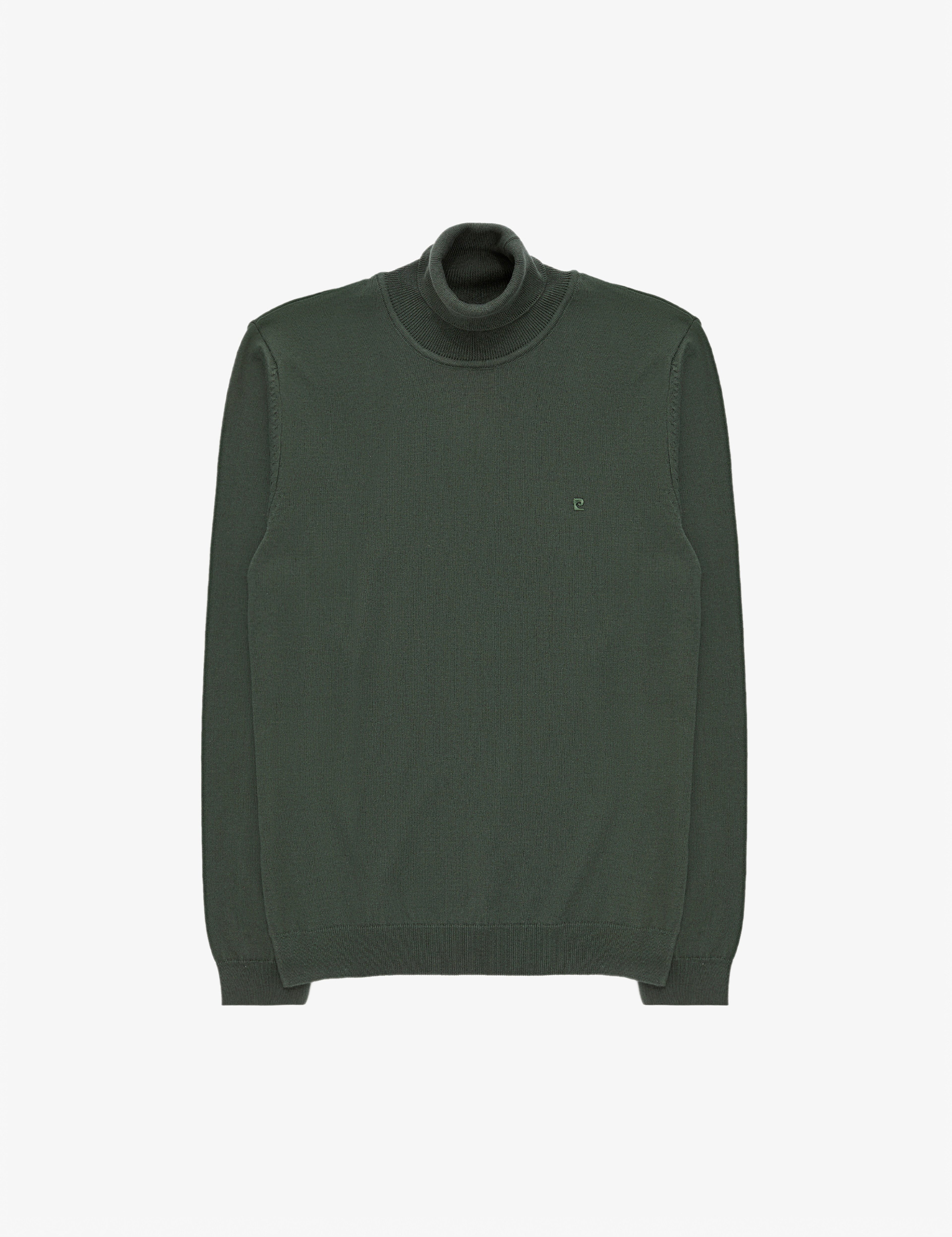 Koyu Haki Slim Fit Yarım Balıkçı Yaka Basic Triko Kazak - Image 7