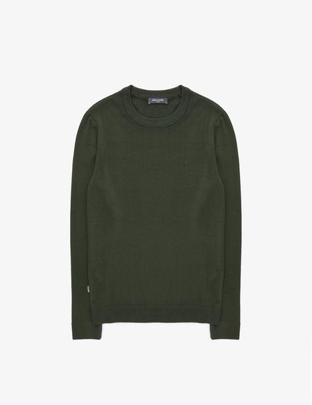 Koyu Haki Slim Fit Bisiklet Yaka Basic Triko Kazak - 50314192155