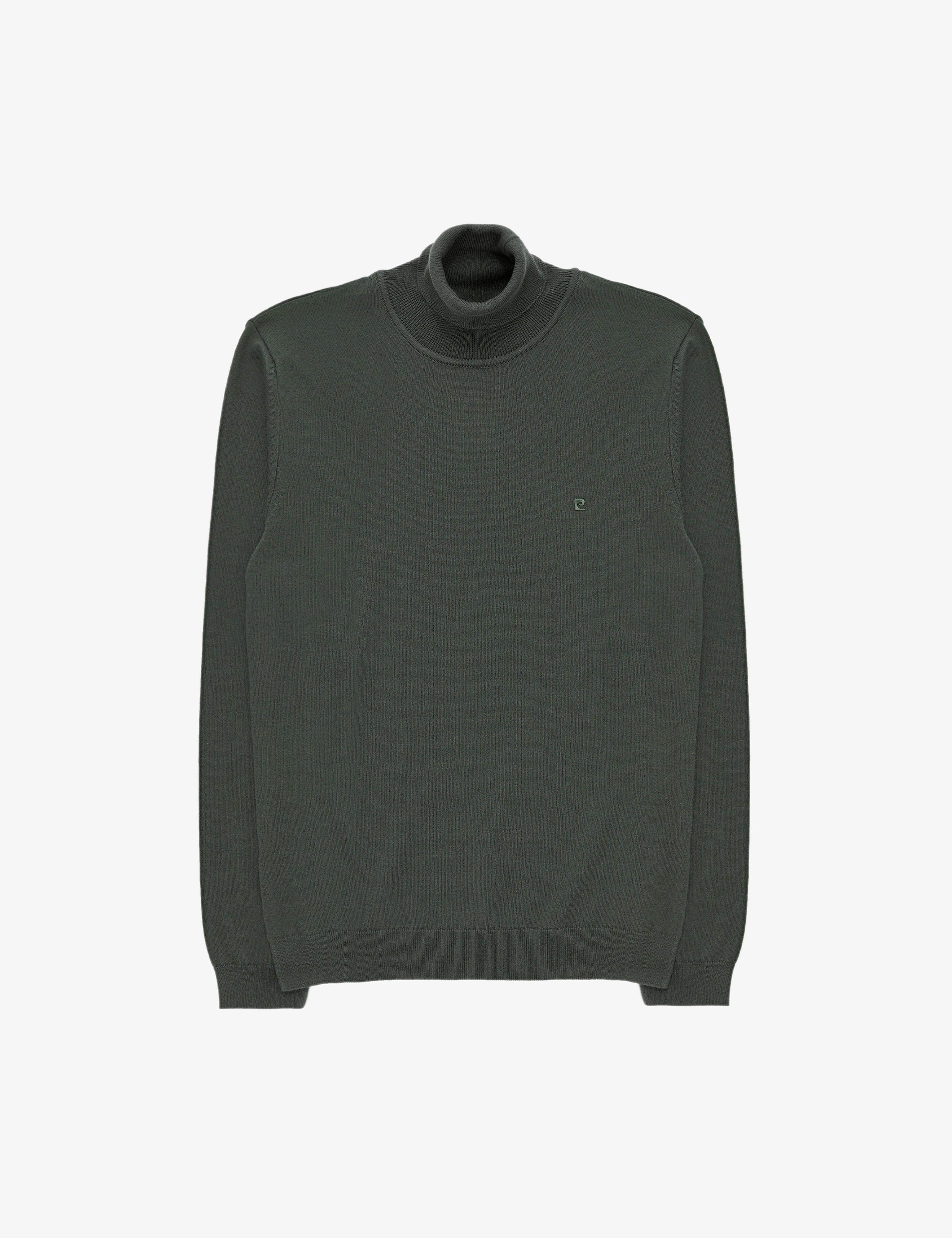 Koyu Haki Slim Fit Balıkçı Yaka Basic Triko Kazak - Image 7