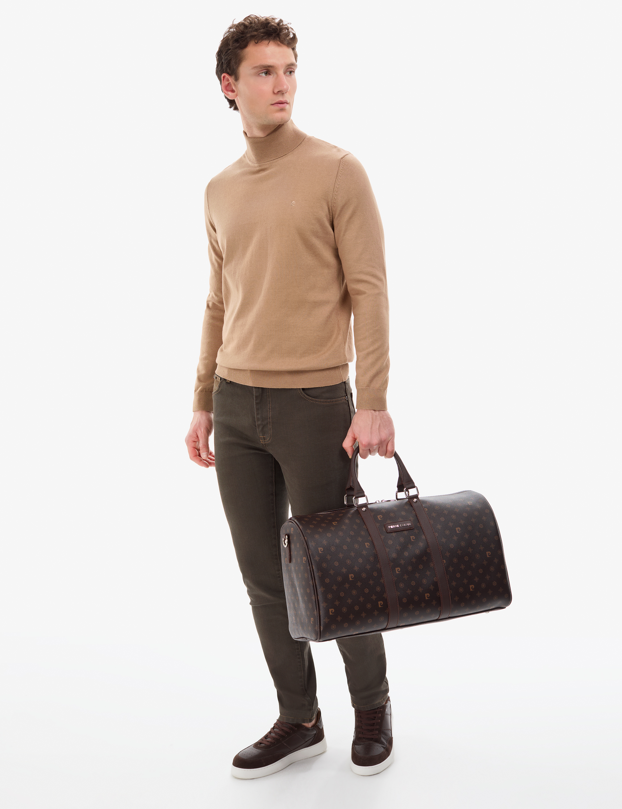 Camel Slim Fit Balıkçı Yaka Basic Triko Kazak