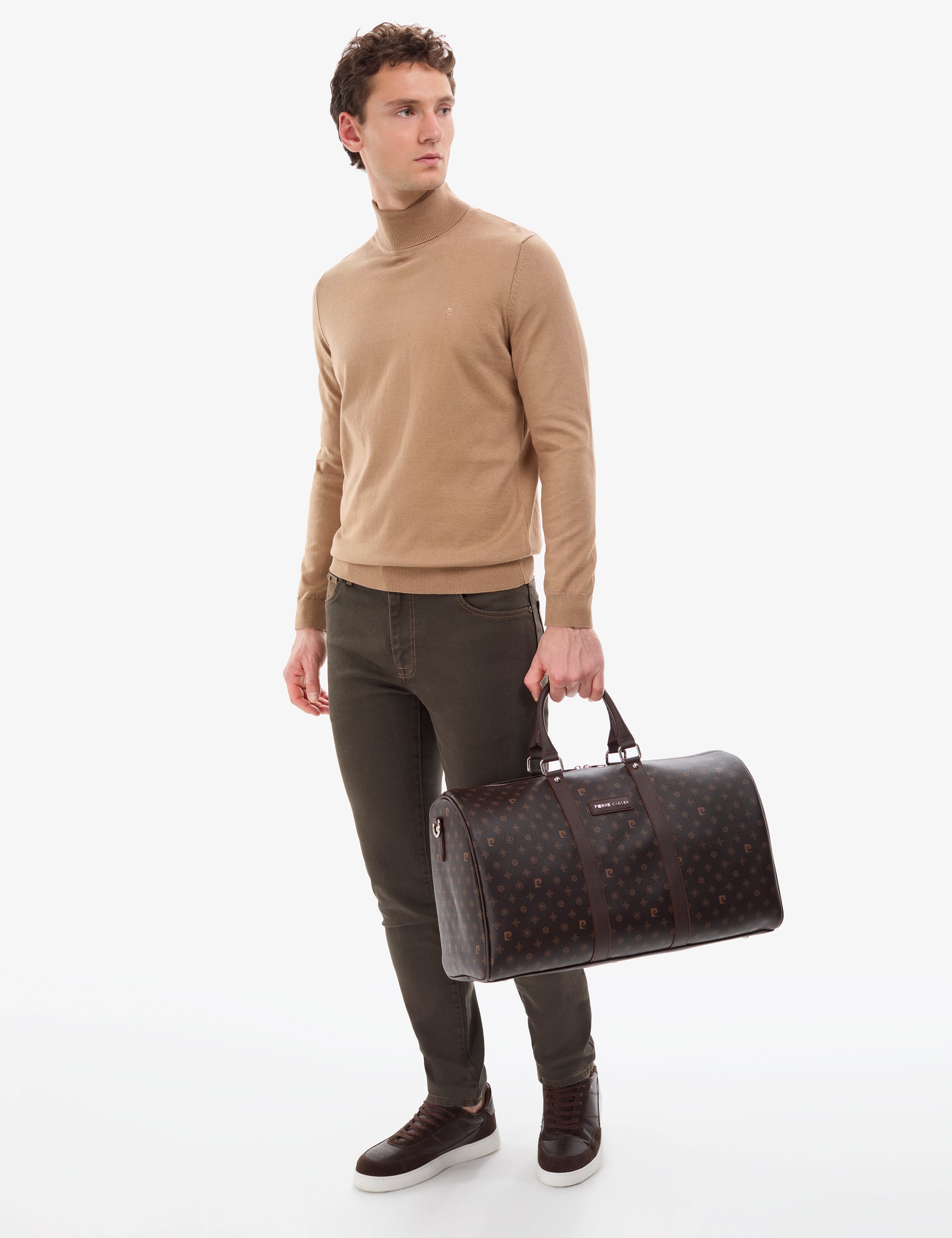Camel Slim Fit Balıkçı Yaka Basic Triko Kazak