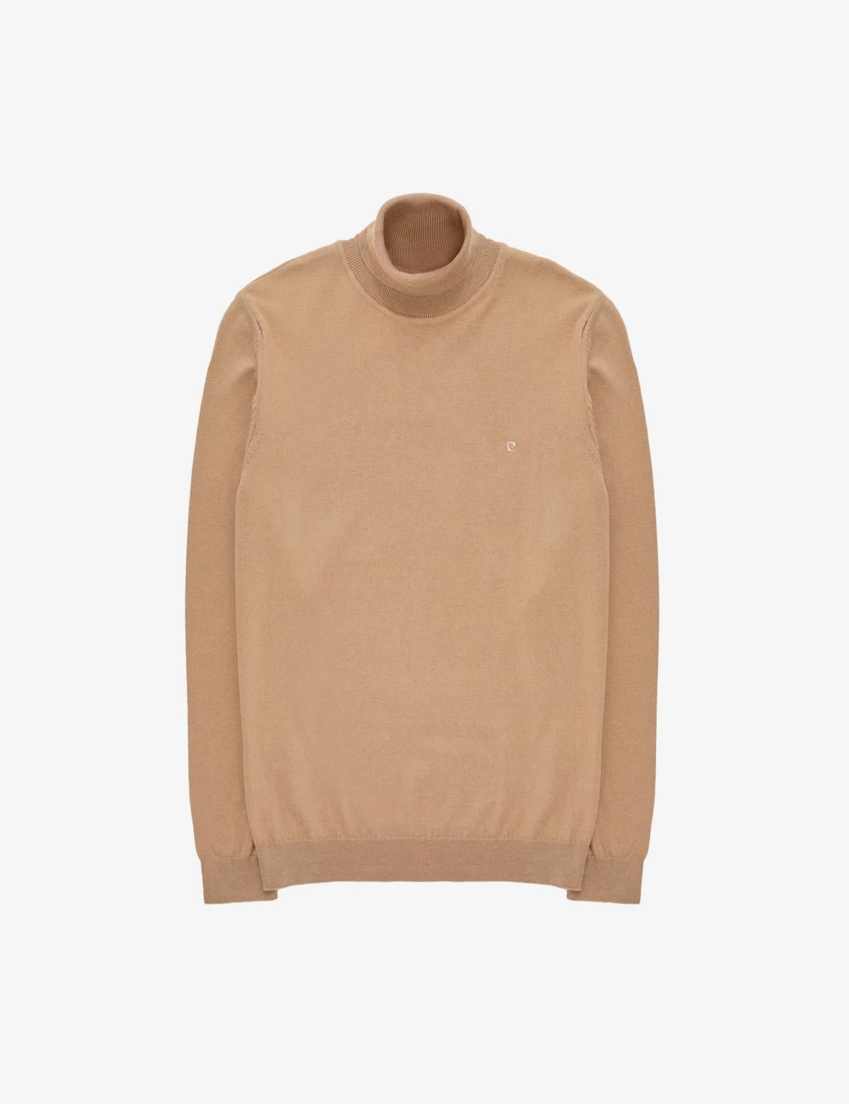 Camel Slim Fit Balıkçı Yaka Basic Triko Kazak - 50314202135