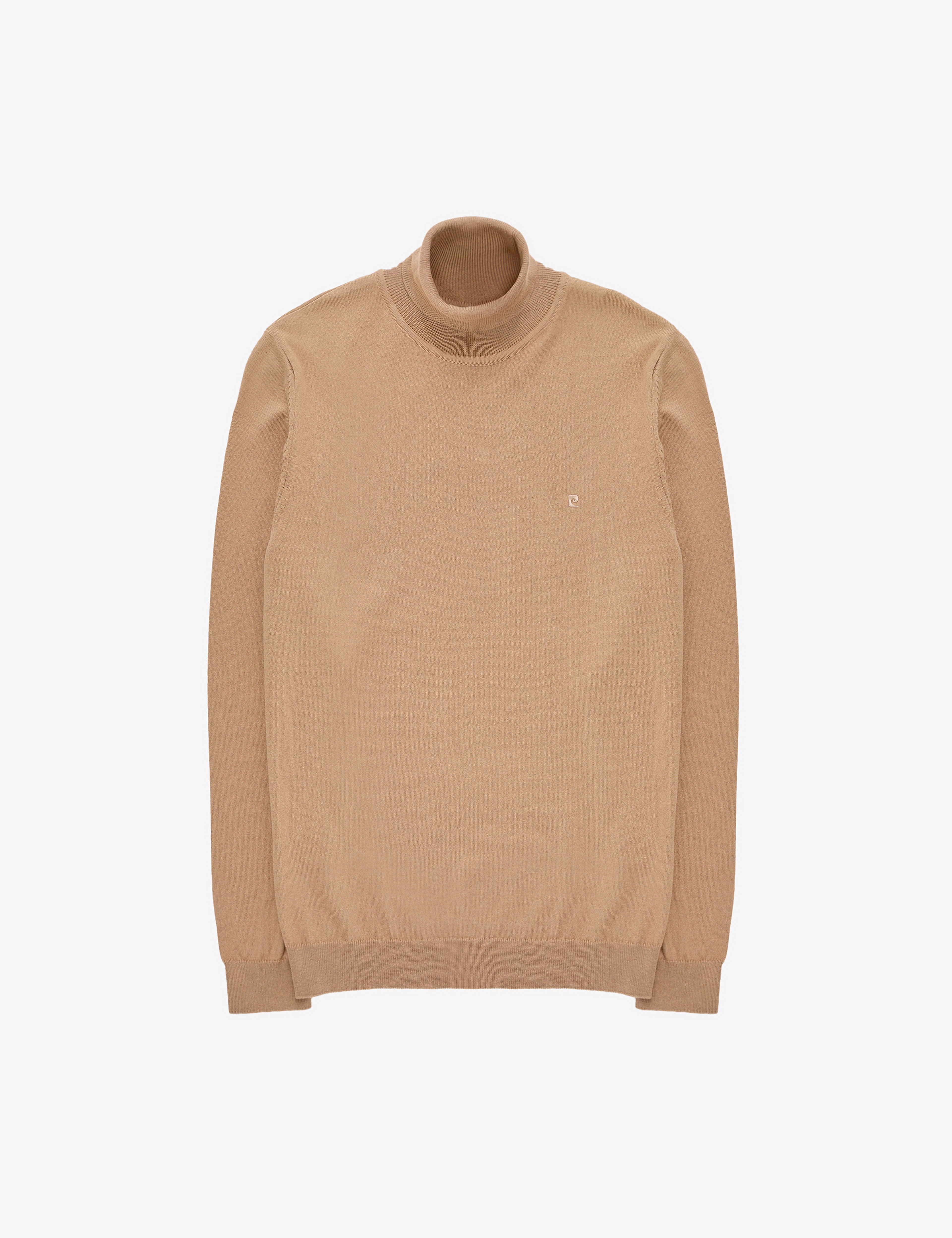 Camel Slim Fit Balıkçı Yaka Basic Triko Kazak - Image 7