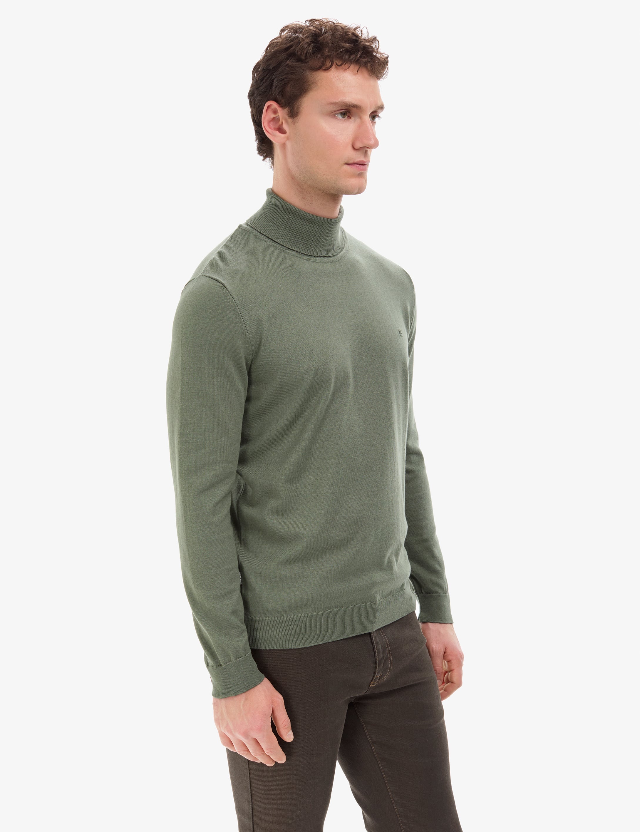 Duman Slim Fit Balıkçı Yaka Basic Triko Kazak
