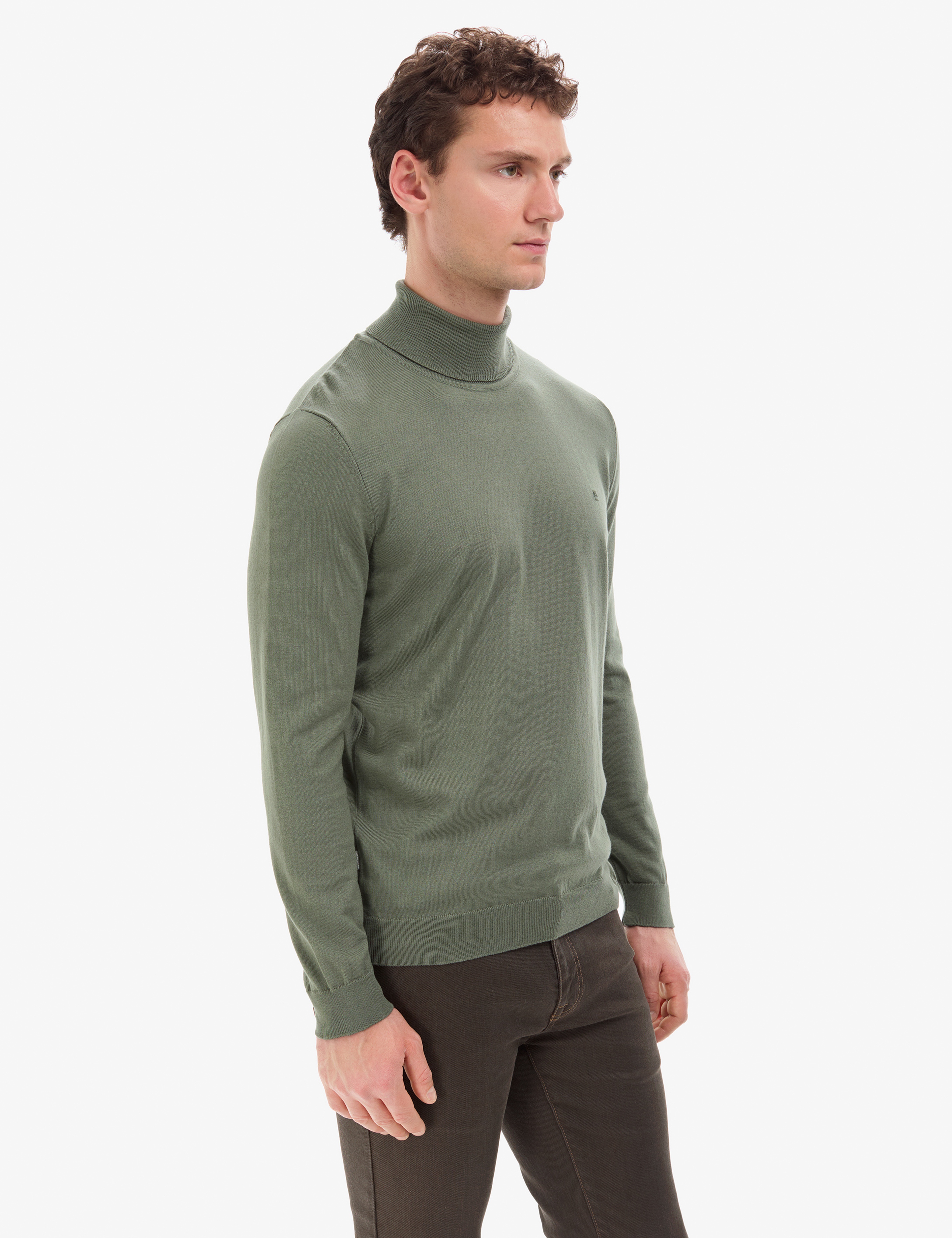 Duman Slim Fit Balıkçı Yaka Basic Triko Kazak - Image 4