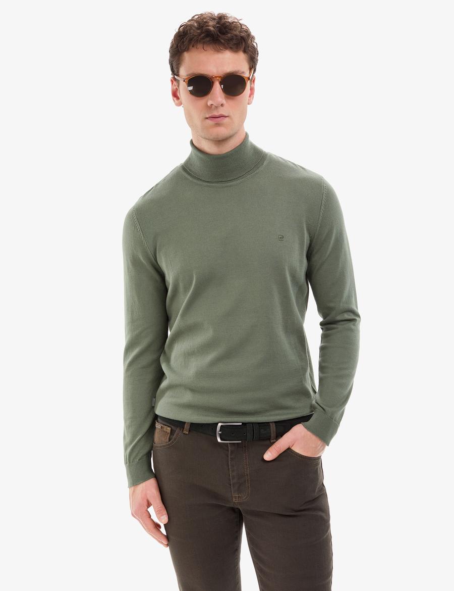 Duman Slim Fit Balıkçı Yaka Basic Triko Kazak