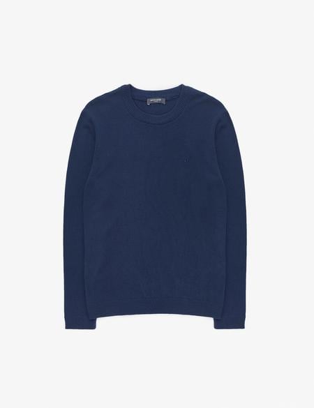 Açık Lacivert Slim Fit Bisiklet Yaka Basic Triko Kazak - 50314192185