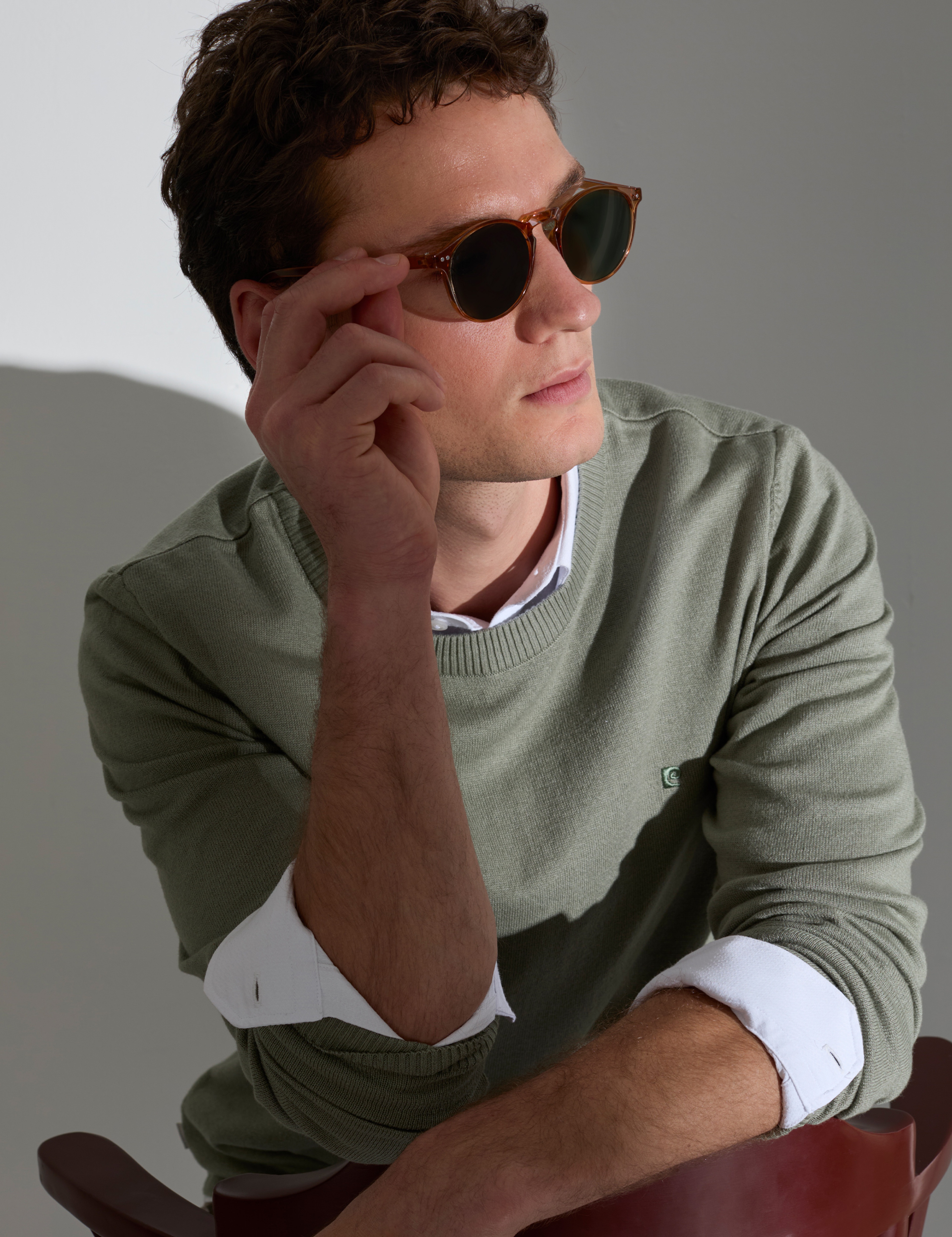 Ada Çayı Slim Fit Bisiklet Yaka Basic Triko Kazak - Image 1