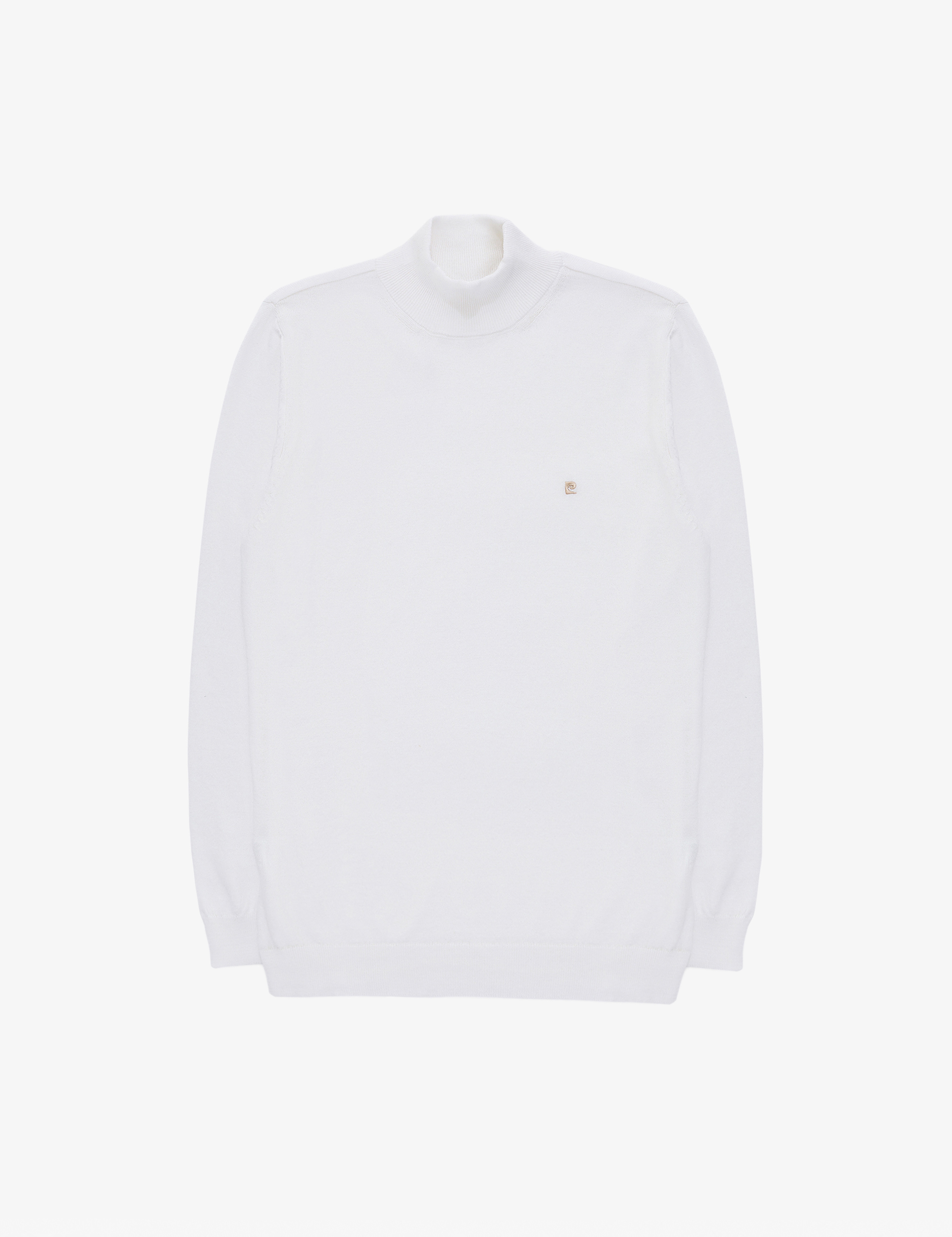 Ekru Slim Fit Yarım Balıkçı Yaka Basic Triko Kazak - Image 7