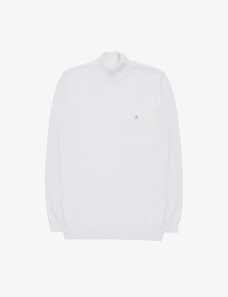 Ekru Slim Fit Yarım Balıkçı Yaka Basic Triko Kazak - 50314176076