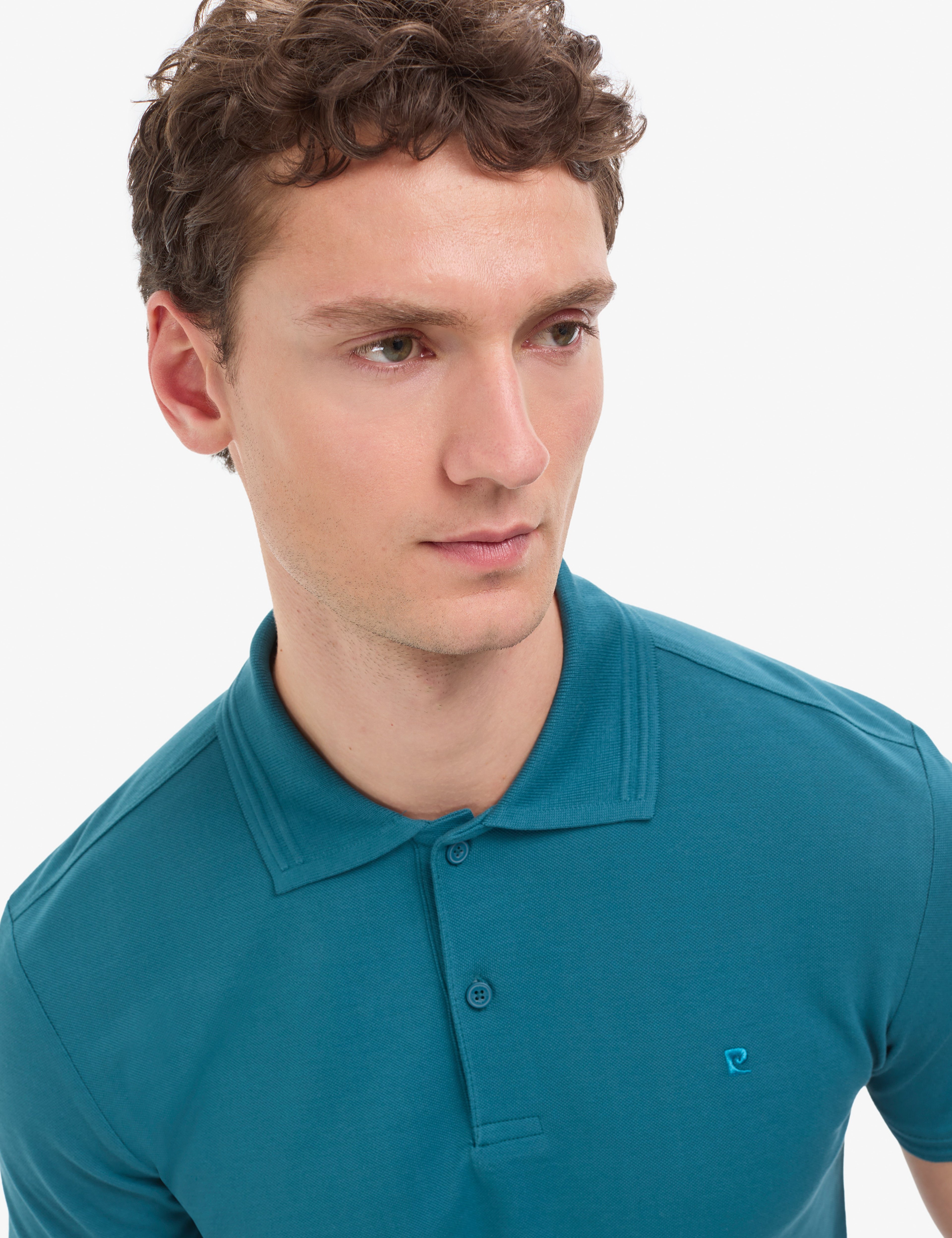 Zümrüt Slim Fit %100 Pamuk Kıvrılmaz Düğmeli Polo Yaka Basic Tişört - Image 2