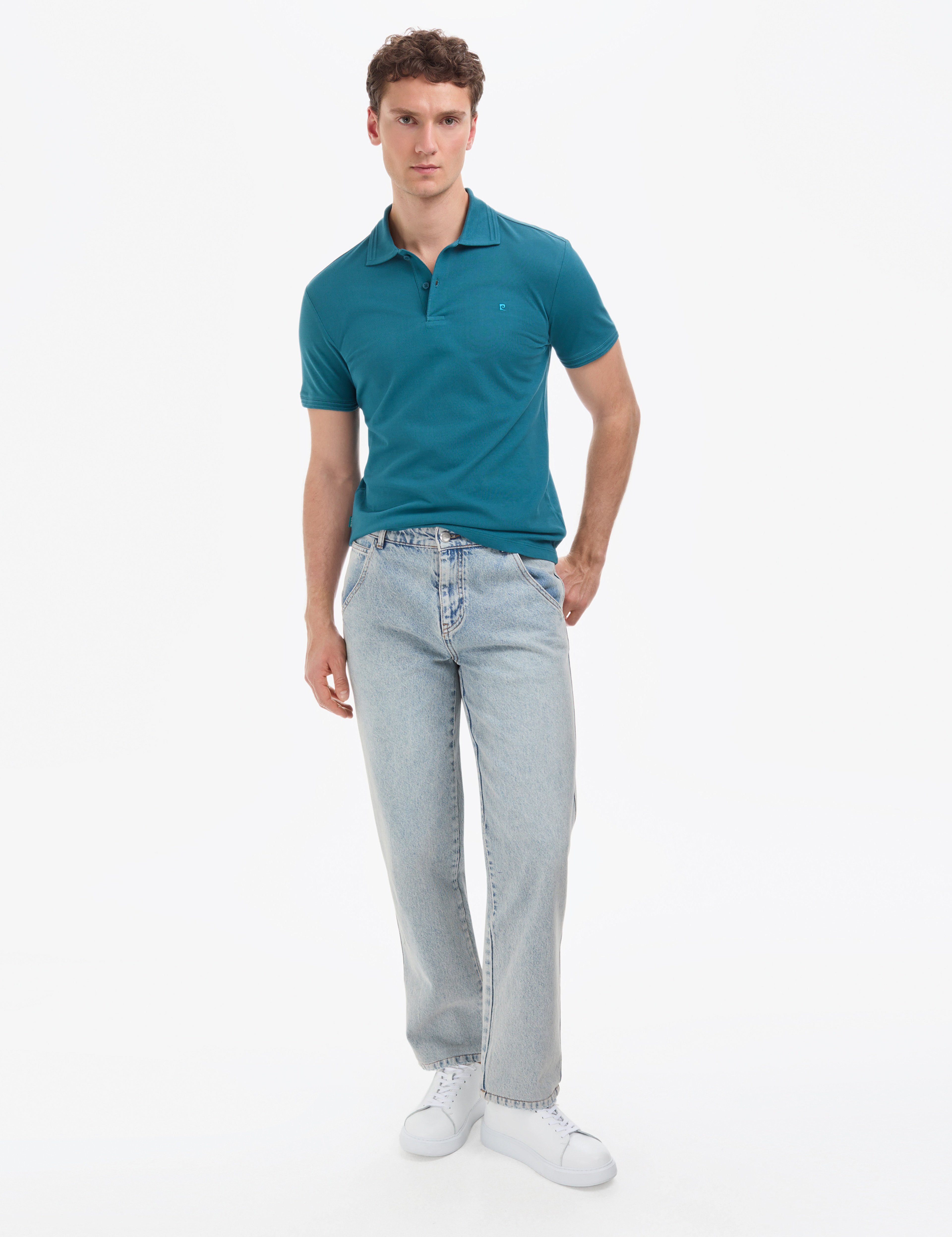Zümrüt Slim Fit %100 Pamuk Kıvrılmaz Düğmeli Polo Yaka Basic Tişört - Image 4