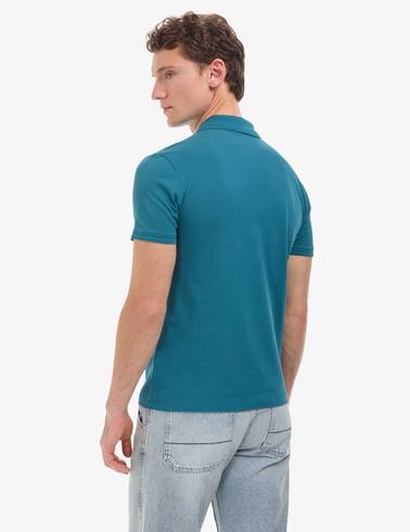 Zümrüt Slim Fit %100 Pamuk Kıvrılmaz Düğmeli Polo Yaka Basic Tişört