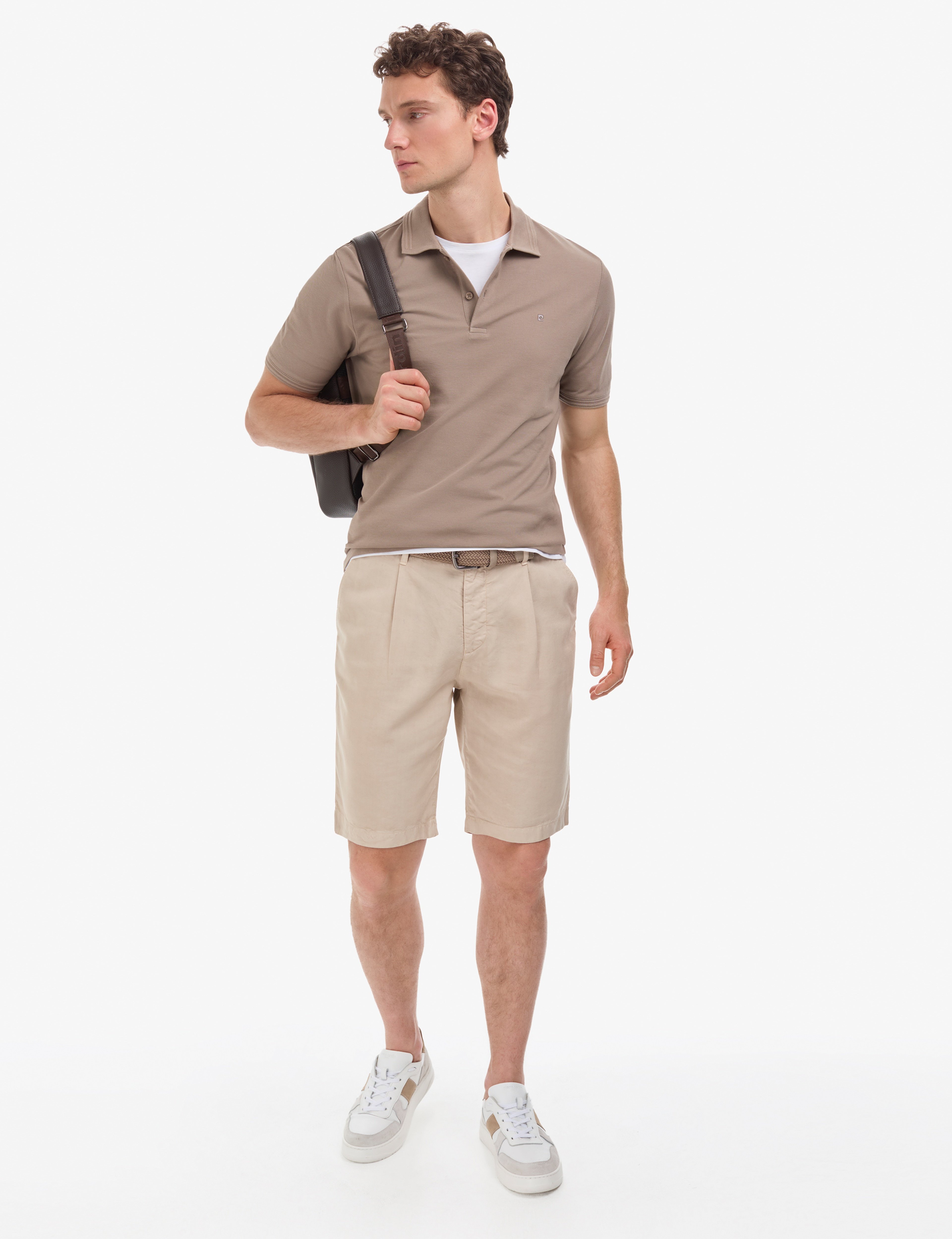Koyu Vizon Regular Fit %100 Pamuk Kıvrılmaz Düğmeli Polo Yaka Basic Tişört