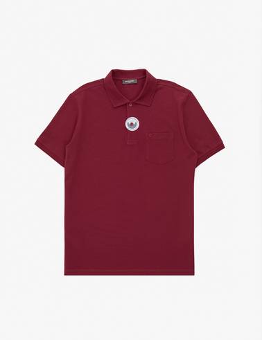 Bordo Regular Fit %100 Pamuk Cepli Kıvrılmaz Düğmeli Polo Yaka Basic Tişört
