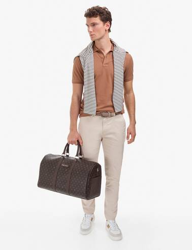 Açık Kahverengi Slim Fit %100 Pamuk Düğmeli Polo Yaka Basic Tişört