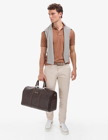 Açık Kahverengi Slim Fit Basic Tişört - 50321128166