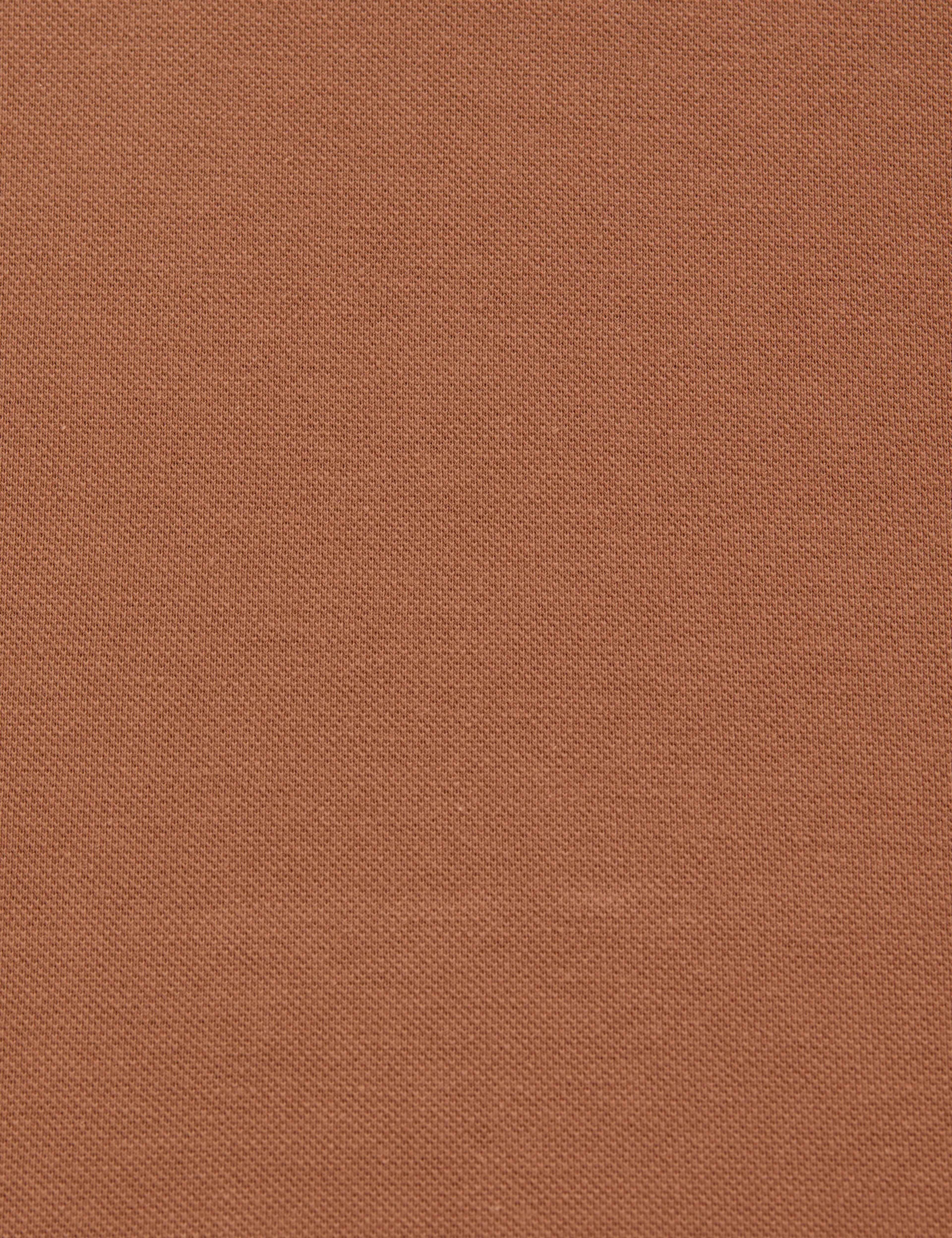 Açık Kahverengi Slim Fit %100 Pamuk Düğmeli Polo Yaka Basic Tişört - Image 7