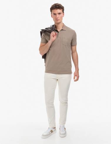 Koyu Vizon Regular Fit %100 Pamuk Cepli Kıvrılmaz Düğmeli Polo Yaka Basic Tişört