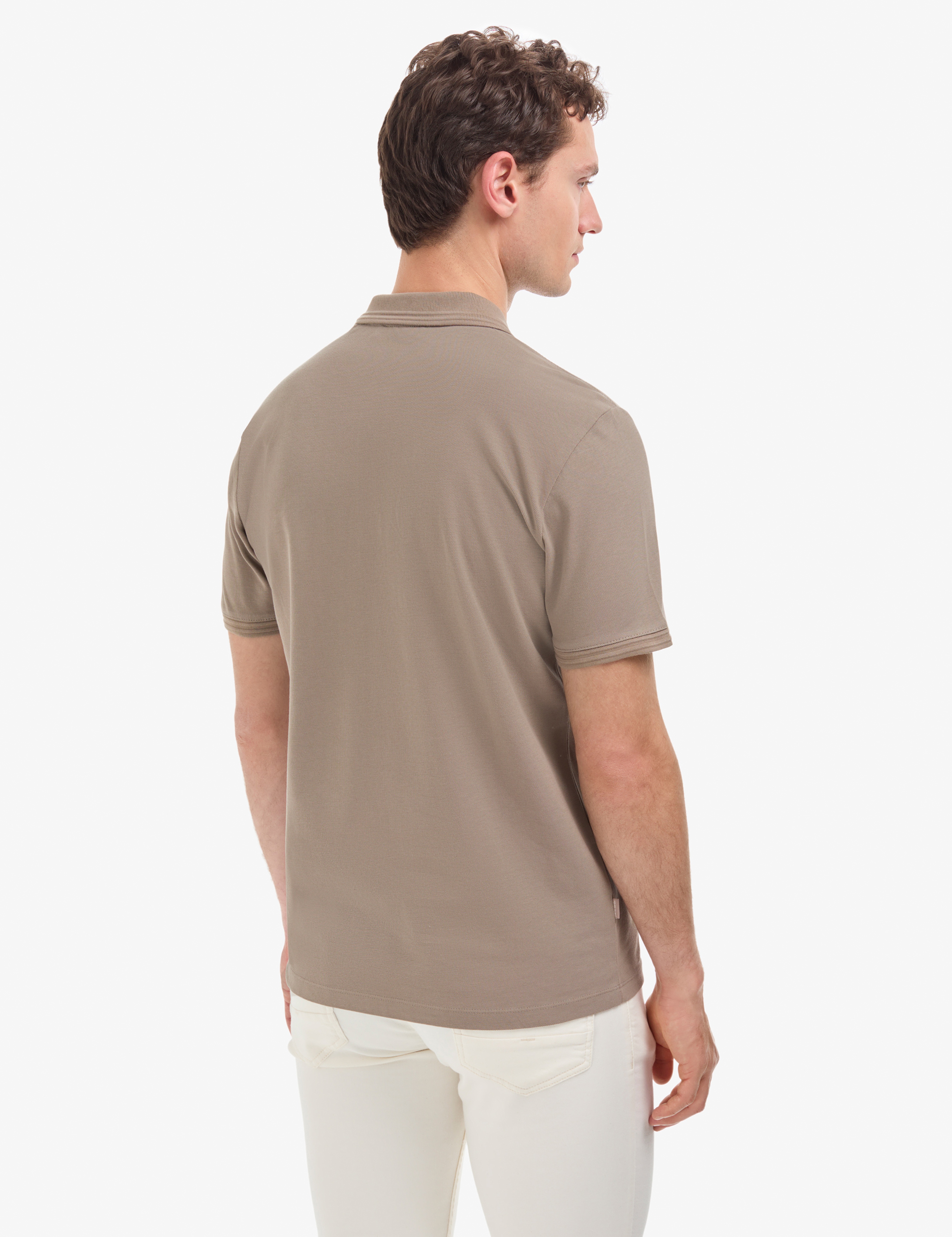 Koyu Vizon Regular Fit %100 Pamuk Cepli Kıvrılmaz Düğmeli Polo Yaka Basic Tişört