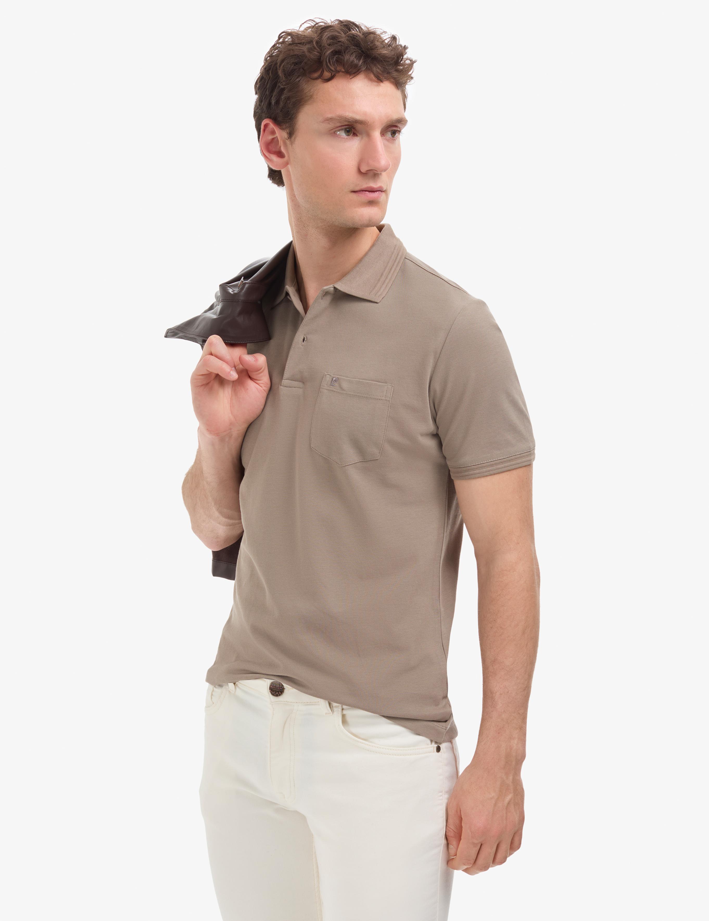 KAHVERENGI Regular Fit Basic Tişört