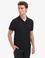 Siyah Regular Fit %100 Pamuk Kıvrılmaz Düğmeli Polo Yaka Basic Tişört