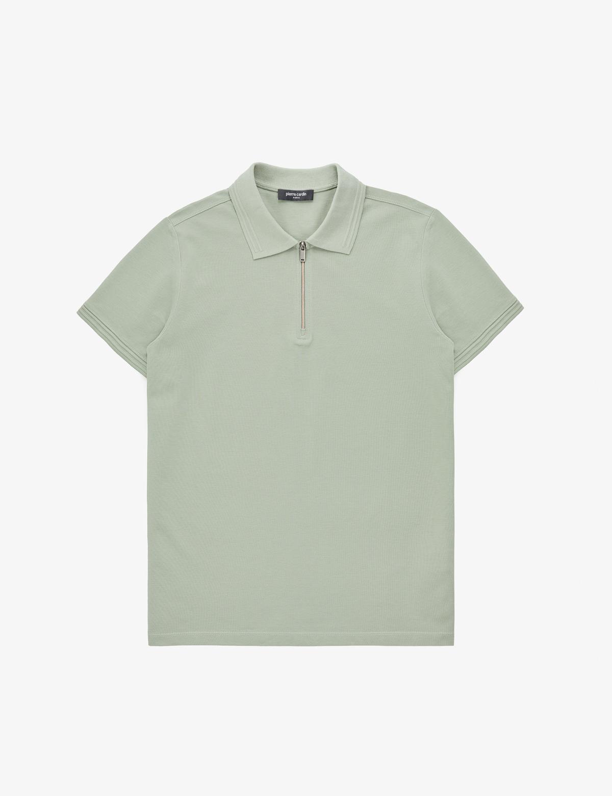 Yeşil Slim Fit Basic Tişört - 50325311014