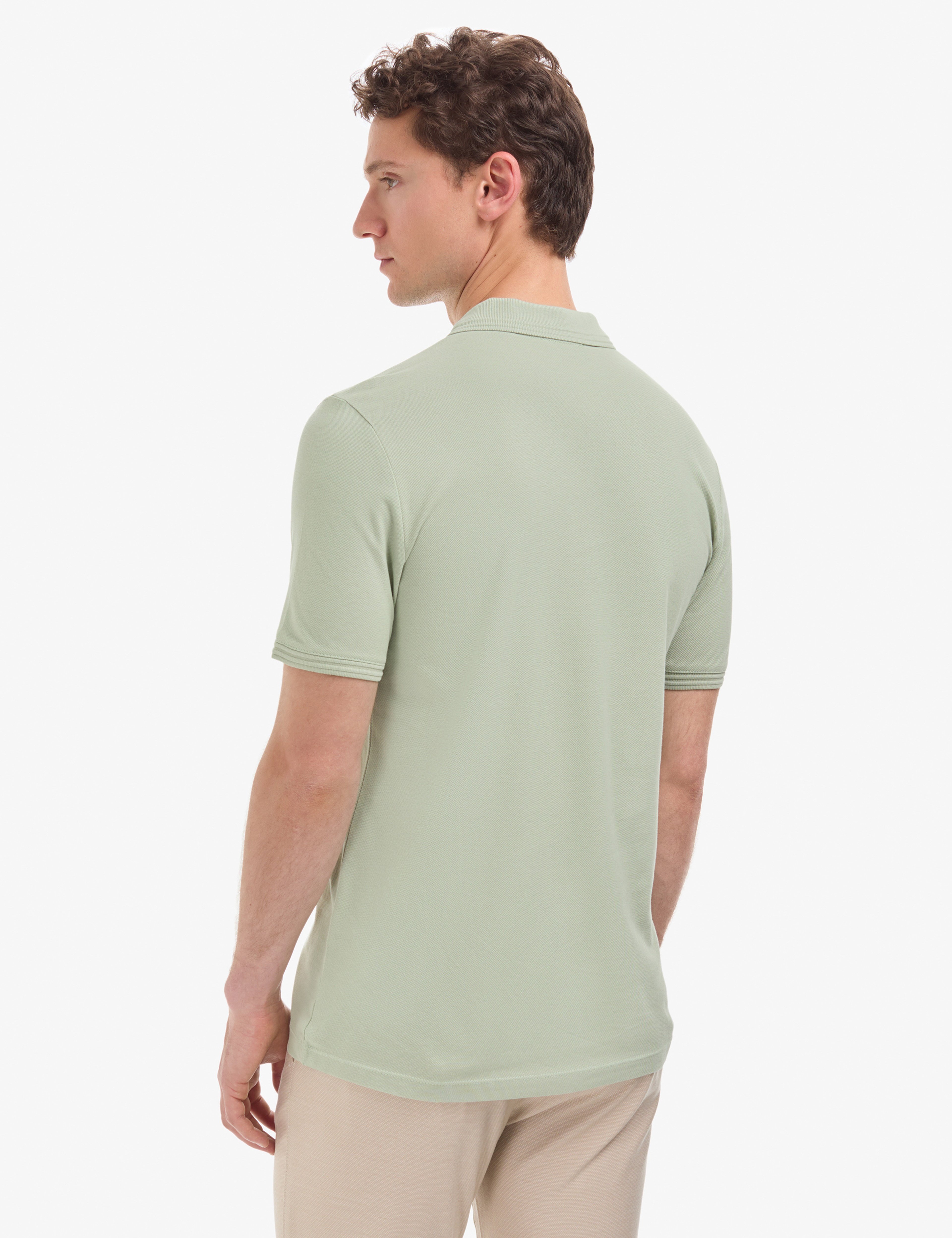 Çağla Regular Fit %100 Pamuk Kıvrılmaz Düğmeli Polo Yaka Basic Tişört