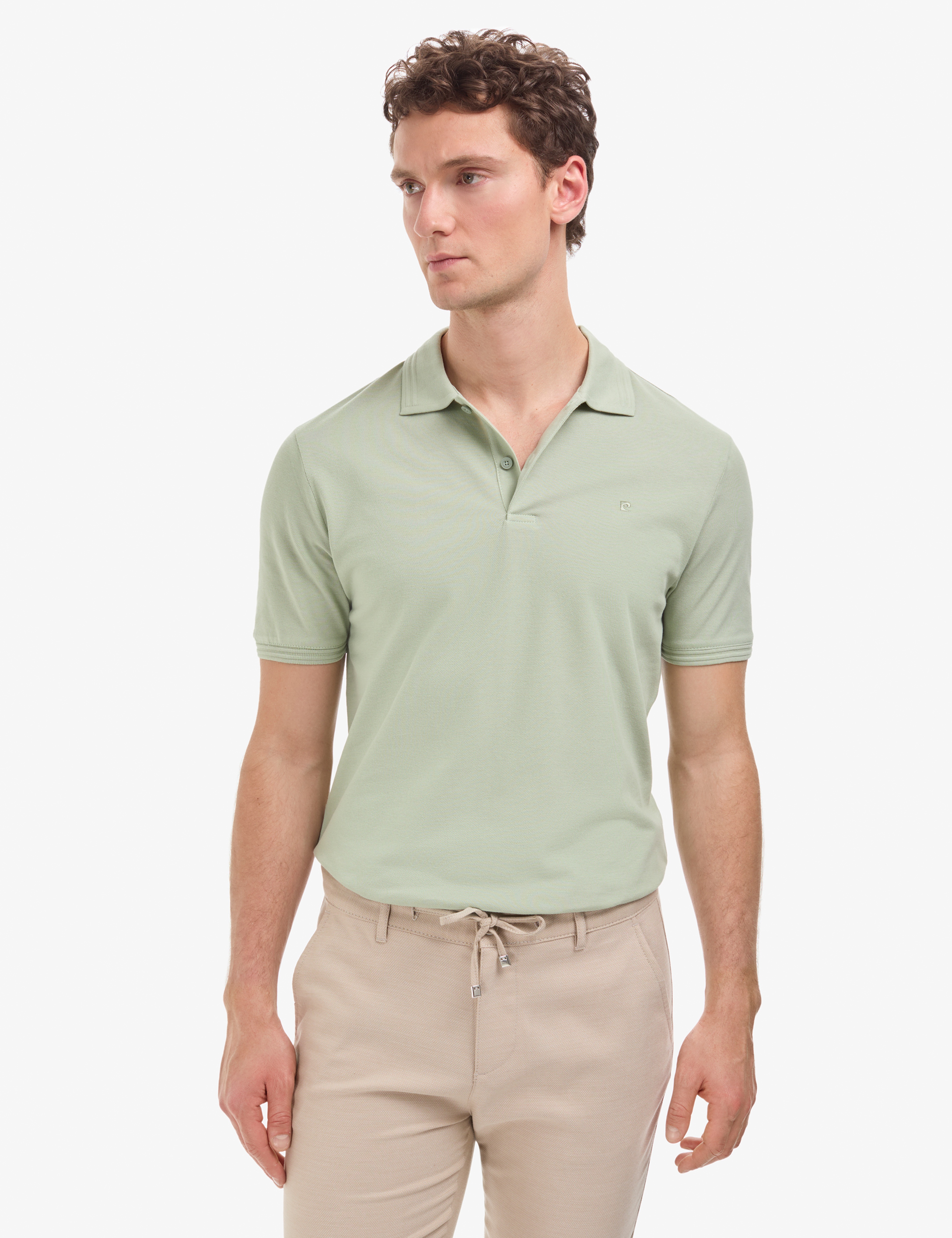 Çağla Regular Fit %100 Pamuk Kıvrılmaz Düğmeli Polo Yaka Basic Tişört
