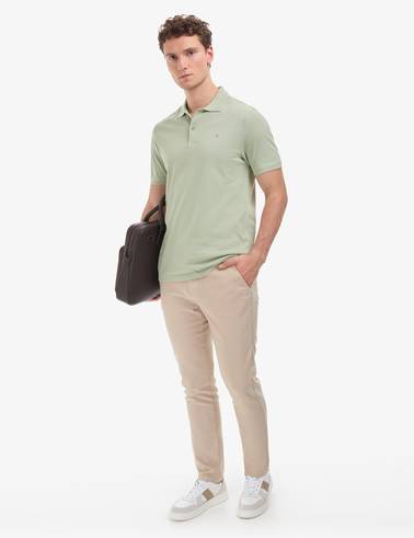 Çağla Regular Fit %100 Pamuk Kıvrılmaz Düğmeli Polo Yaka Basic Tişört