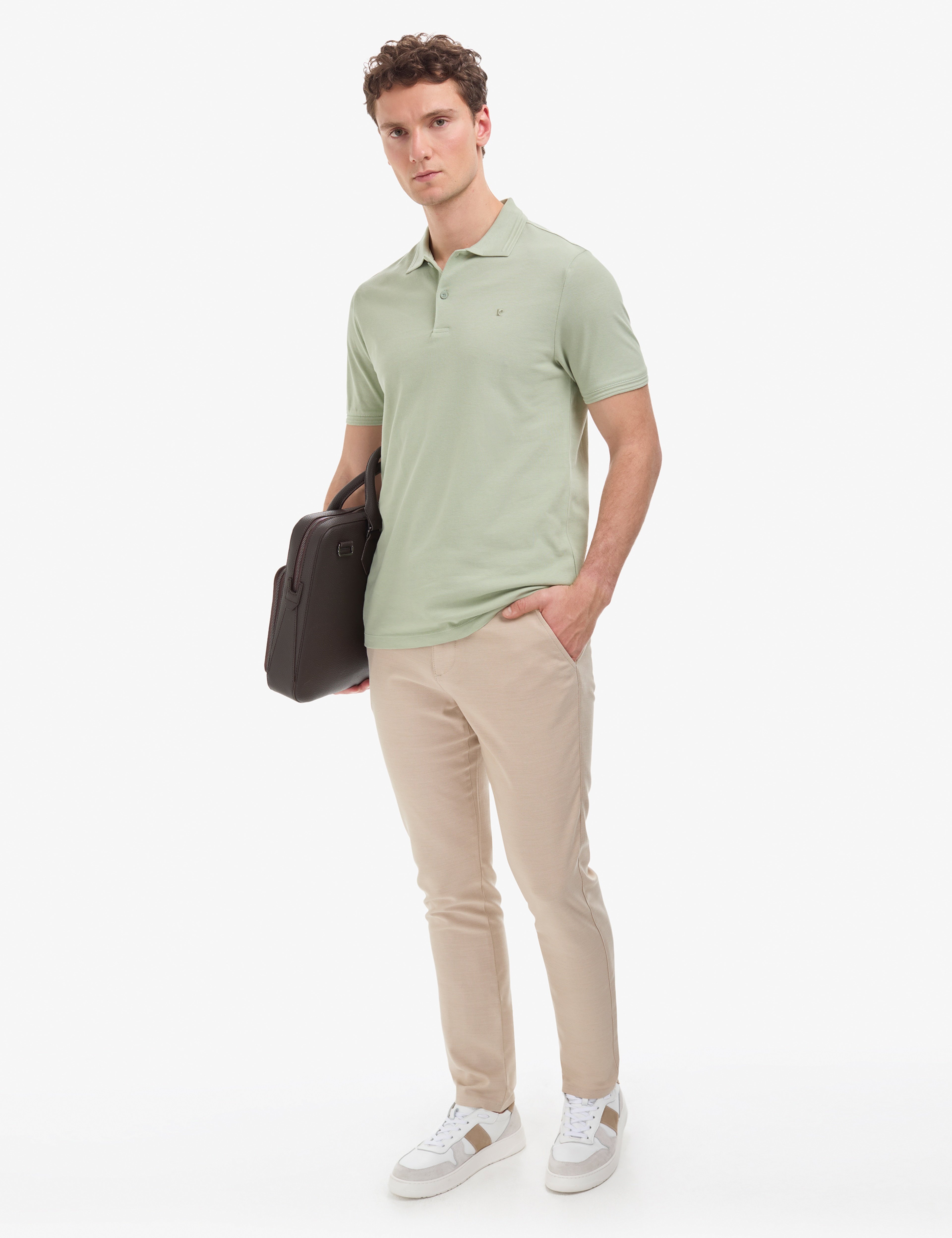 Çağla Regular Fit %100 Pamuk Kıvrılmaz Düğmeli Polo Yaka Basic Tişört