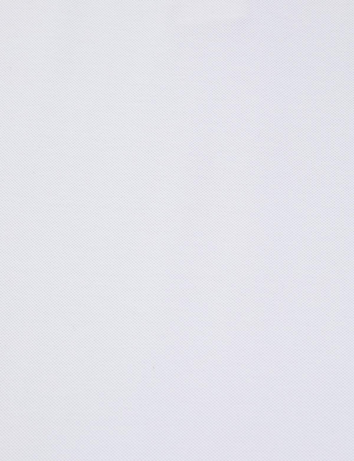 Beyaz Slim Fit %100 Pamuk Kıvrılmaz Polo Yaka Basic Tişört - 50325323043