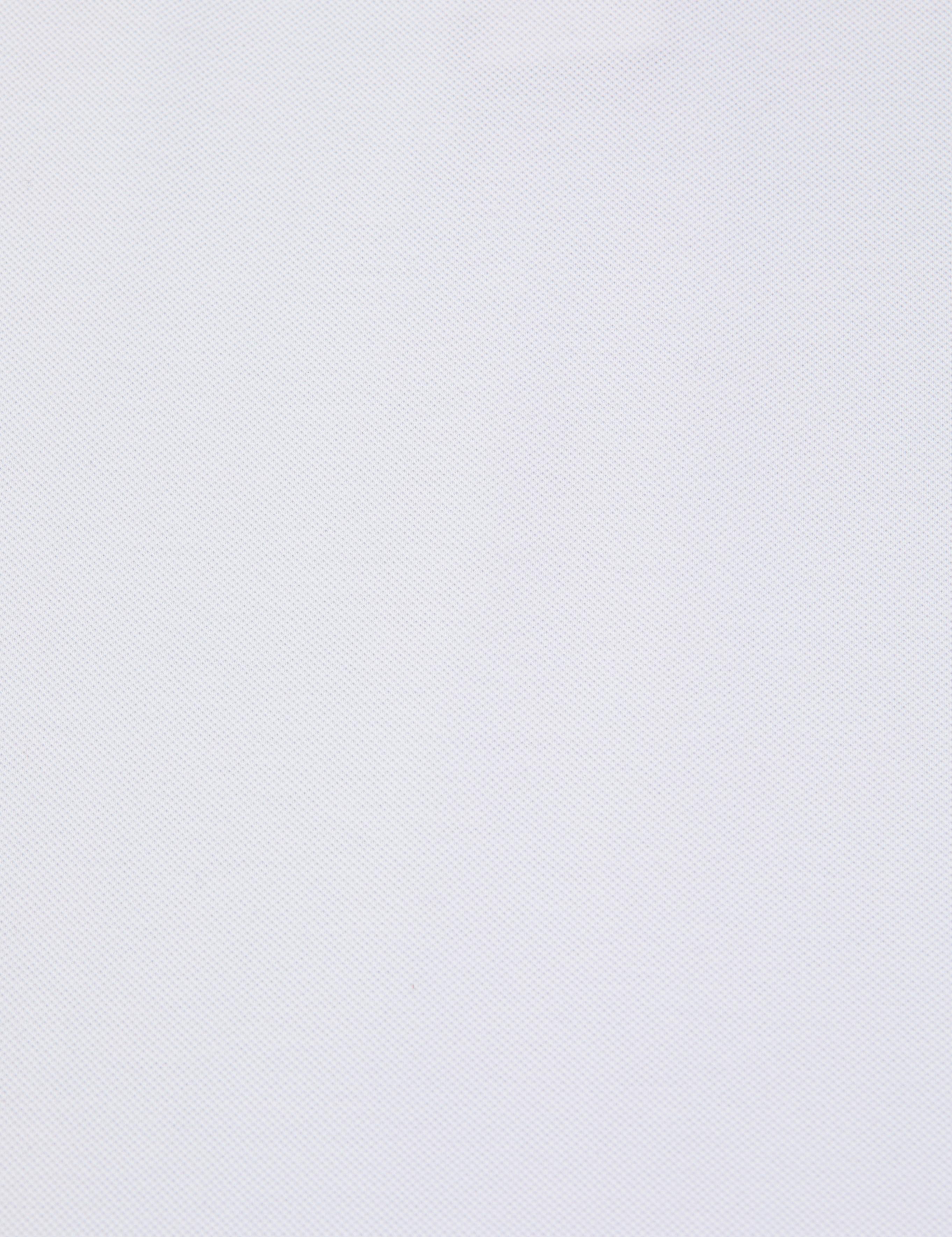 Beyaz Slim Fit %100 Pamuk Kıvrılmaz Polo Yaka Basic Tişört