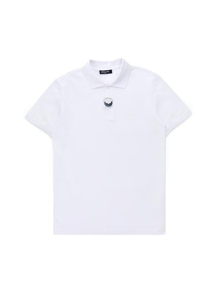 Beyaz Slim Fit %100 Pamuk Kıvrılmaz Polo Yaka Basic Tişört - 50325323043